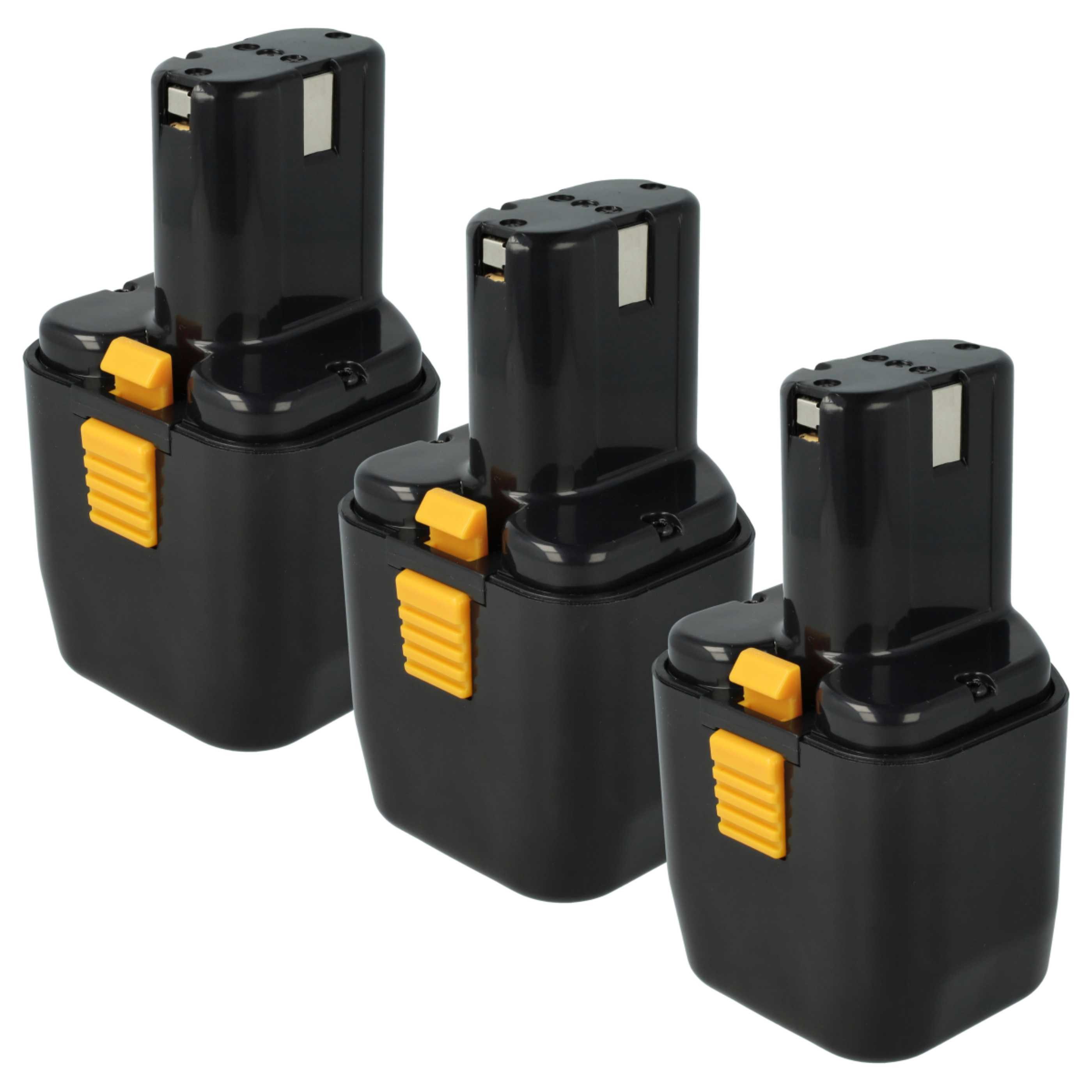 vhbw passend für Hitachi RB 18D, UB12D, UB5D, UB 5D, UB 3D, UB 12D, WF4DYB, Akku Akku NiMH 2100 mAh (12 V, 3 St), Leistungsfähige Austausch-Akkus für Werkzeug Powertools wie
