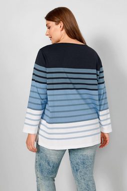 Janet & Joyce Sweatshirt Pullover Regular Fit Ringelstrick Rundhals Langarm