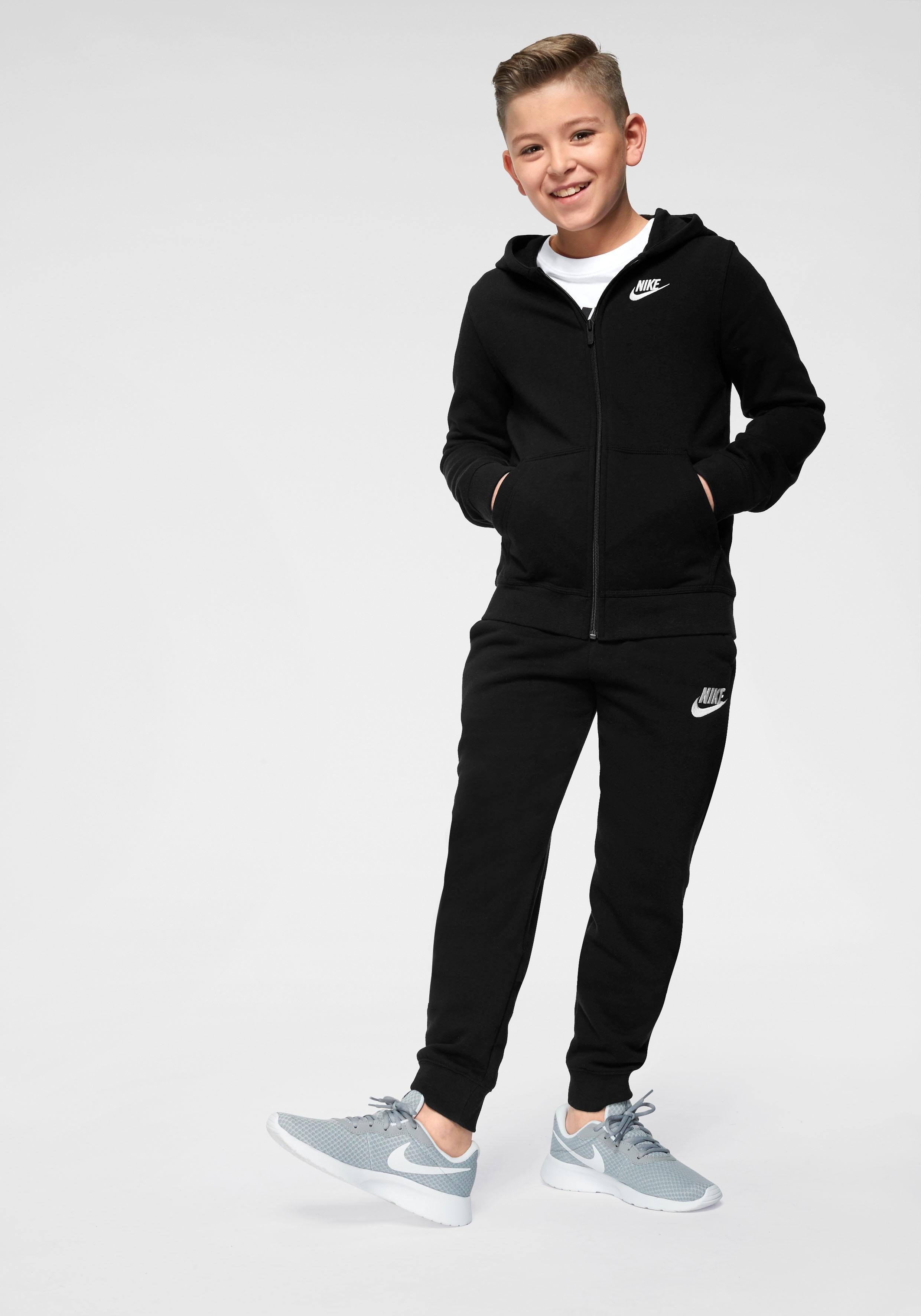 Kinder HOODIE - Sportswear schwarz NSW Kapuzensweatjacke Nike FZ CLUB für