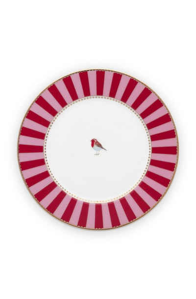 PiP Studio Хлібна тарілка Love Birds Хлібна тарілка Stripes rot-pink 17cm