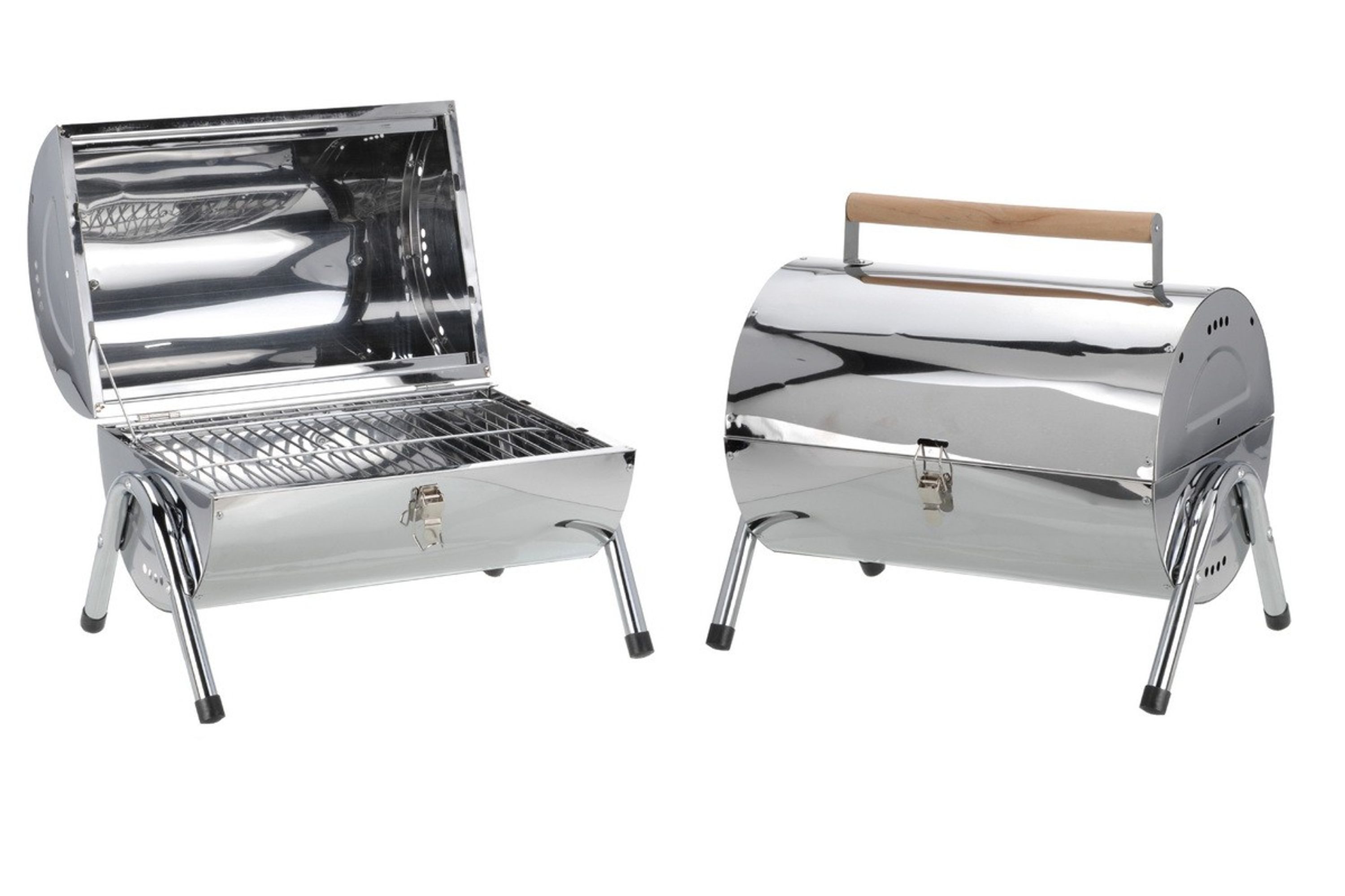 Jürgen Westerholt GmbH Holzkohlegrill 1282, Edelstahl Klappgrill tragbar & aufklappbar, Holzkohle