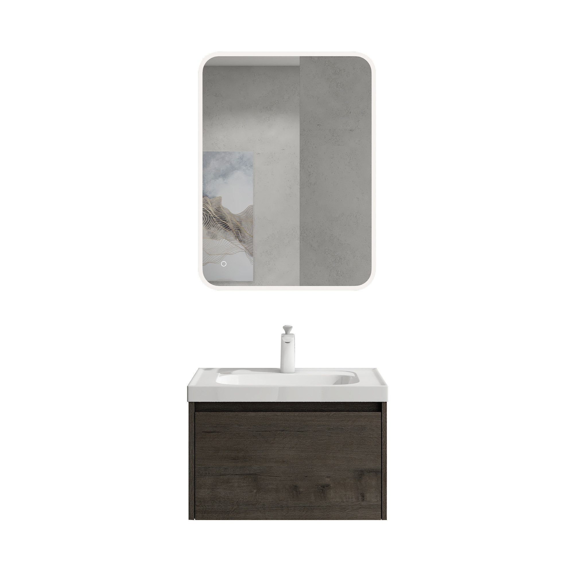 doporro Badmöbel-Set Badezimmermöbel Waschbecken-Unterschrank Waschbecken S günstig online kaufen