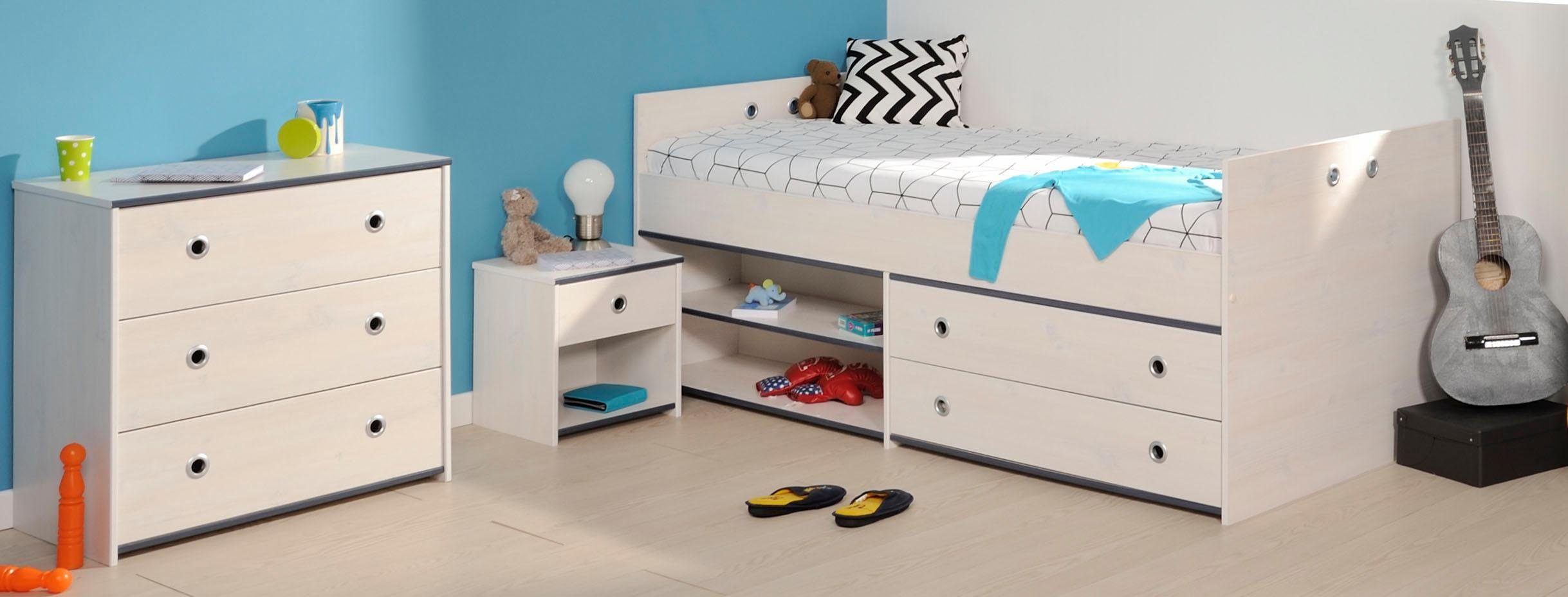 Parisot Jugendzimmer-Set Smoozy, (Set, 3-tlg., Stauraumbett, günstig online kaufen