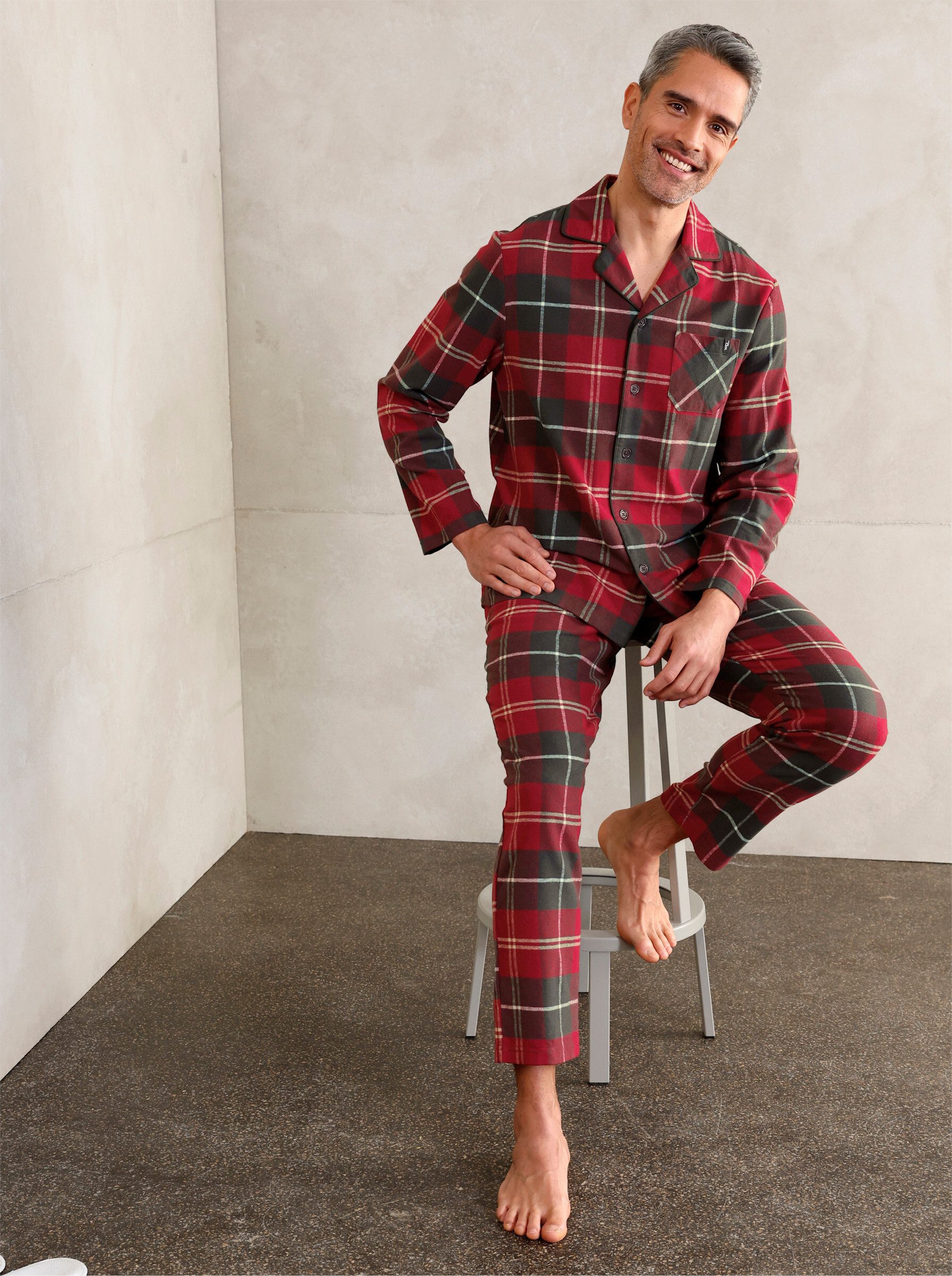Schlafanzug Pyjama Langarm