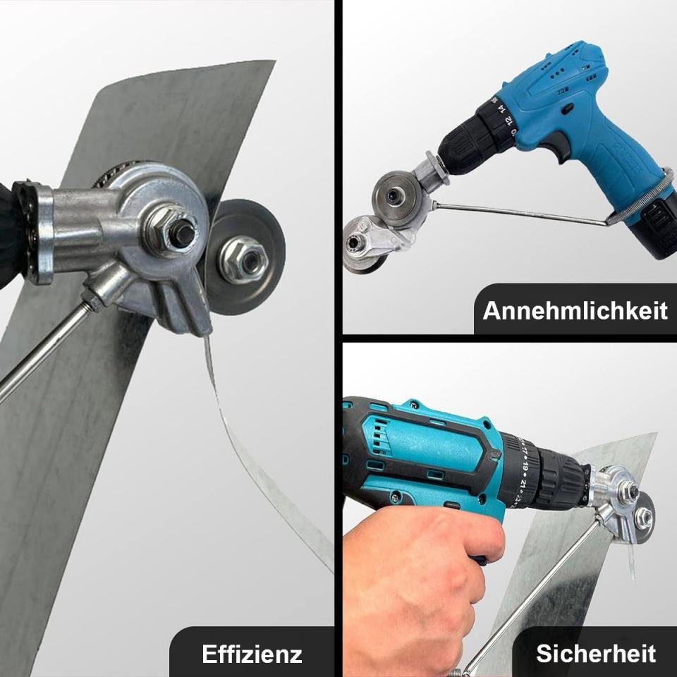 götäzer Bohrfutteradapter DIY Bohraufsatz mit für (1-tlg), Metallschneiden Metall-Bohraufsatz Adapter, Metallschneideklinge