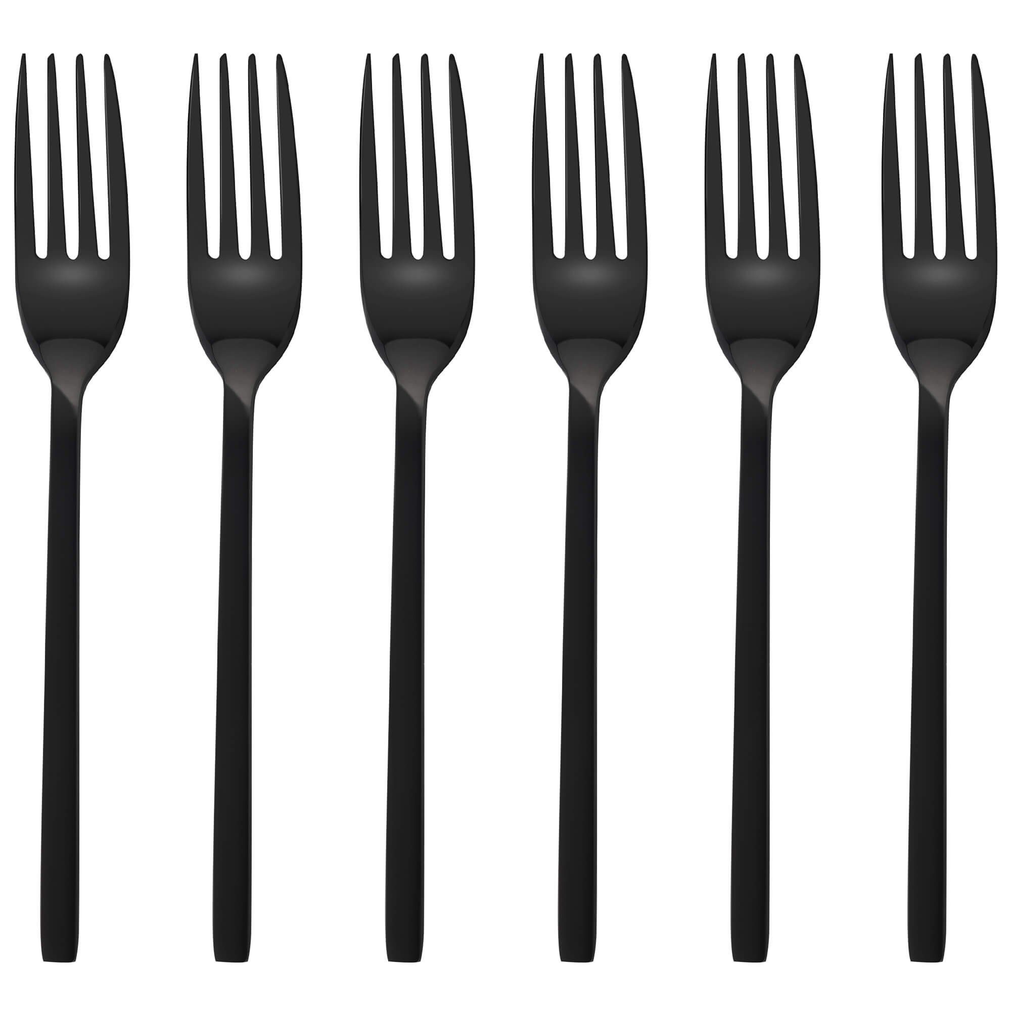 GRÄWE Kuchengabel GRÄWE Kuchengabeln 6 Stück, Edelstahl - Titan, Serie LISSABON