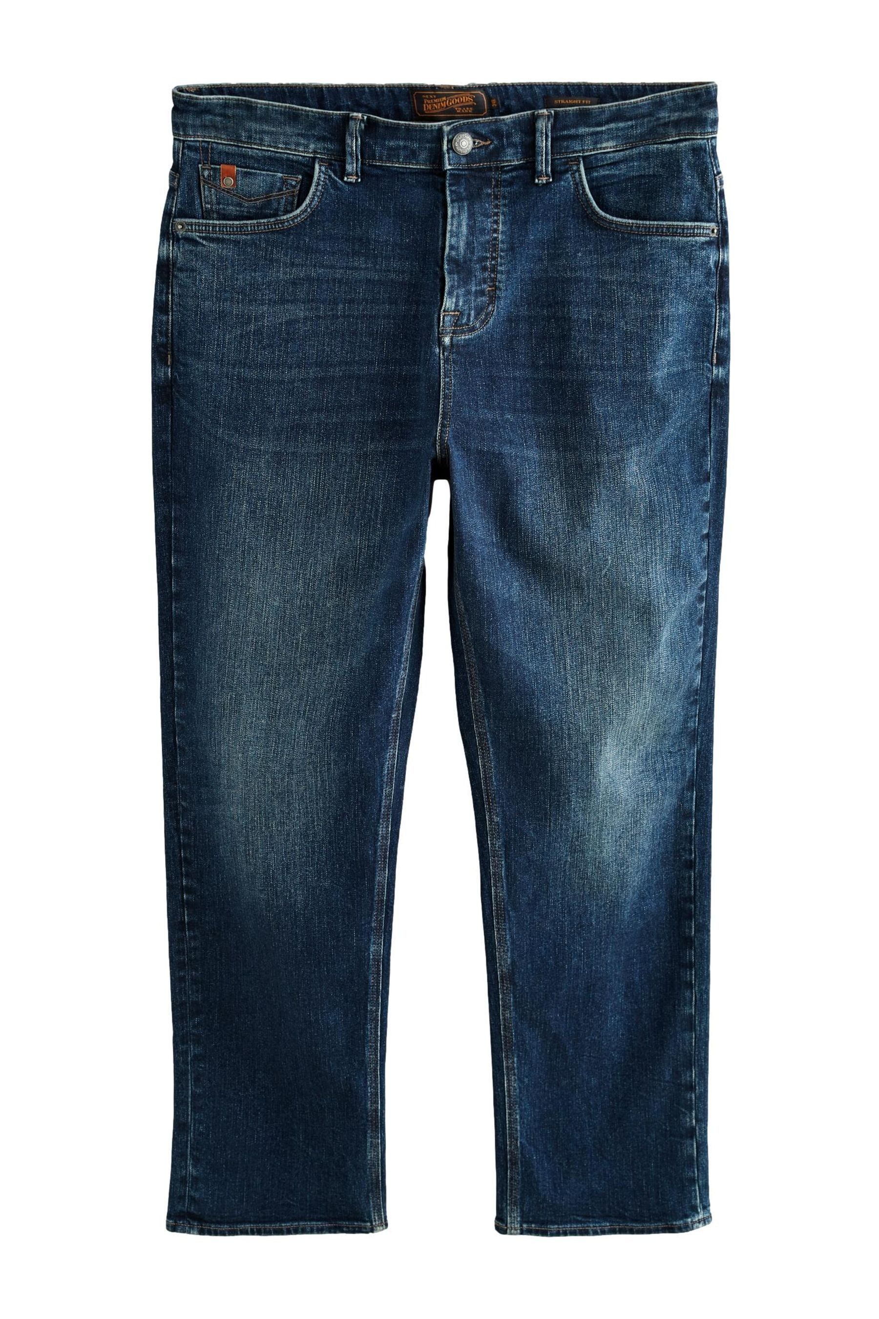 Straight-Jeans Straight Fit Premium Jeans, Kreuzschraffur