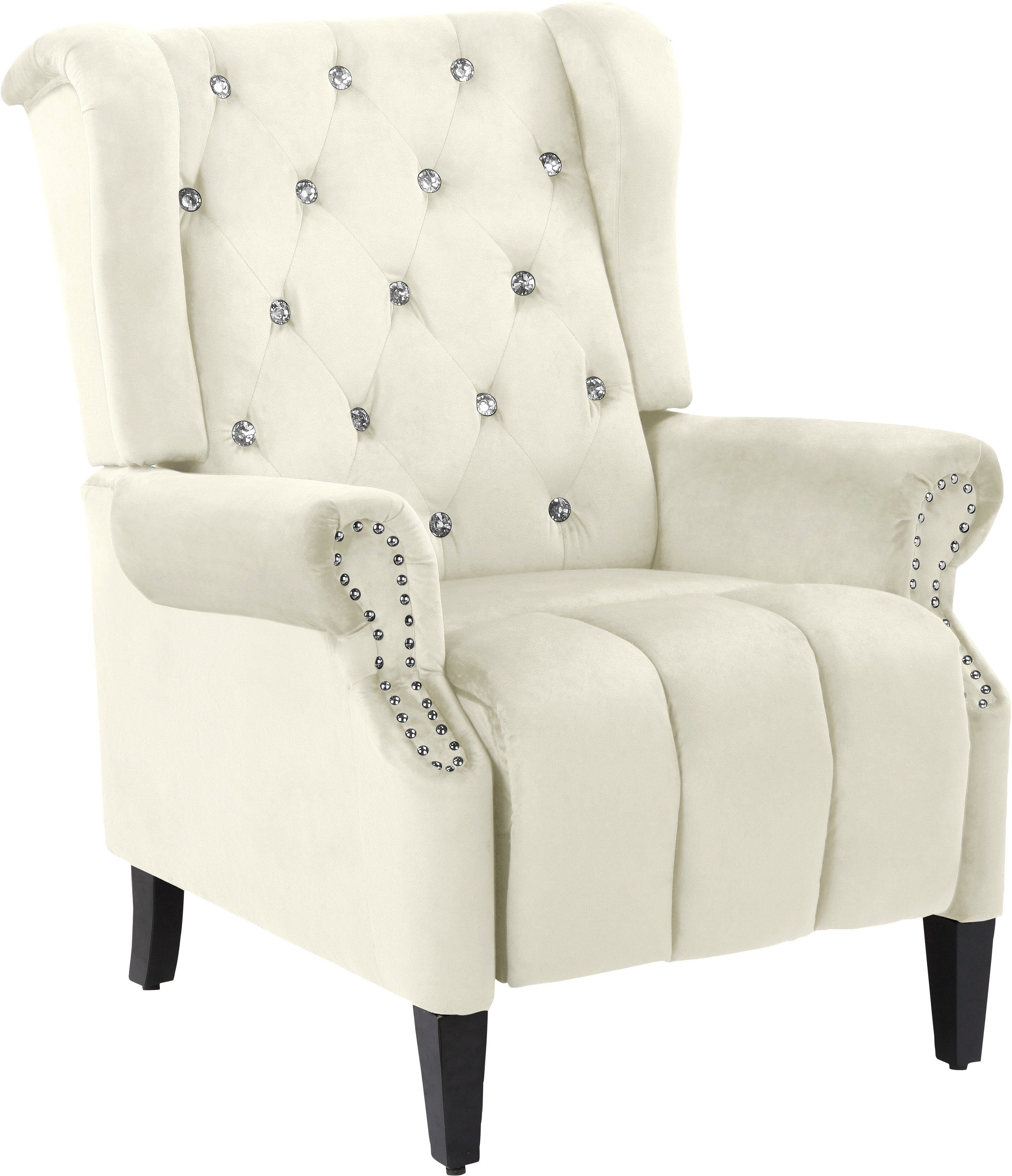 Leonique Relaxsessel Childebert (1-St), mit Verstellung, Sitz und Rücken  gepolstert, Sitzhöhe 49,5 cm | Stühle