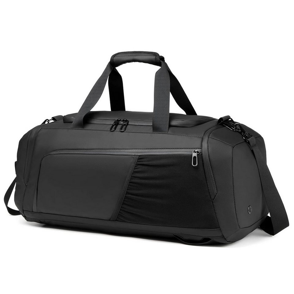 Ibettertec Sporttasche Reisetasche Mit Schuhfach Und Nassfach, Verstellbaren Schultergurten (40L Wasserdicht Fitnesstasche Trainingstasche, Für Herren Damen, Schwarz), Travel Gym Tasche Duffle Bag Fitnesstasche