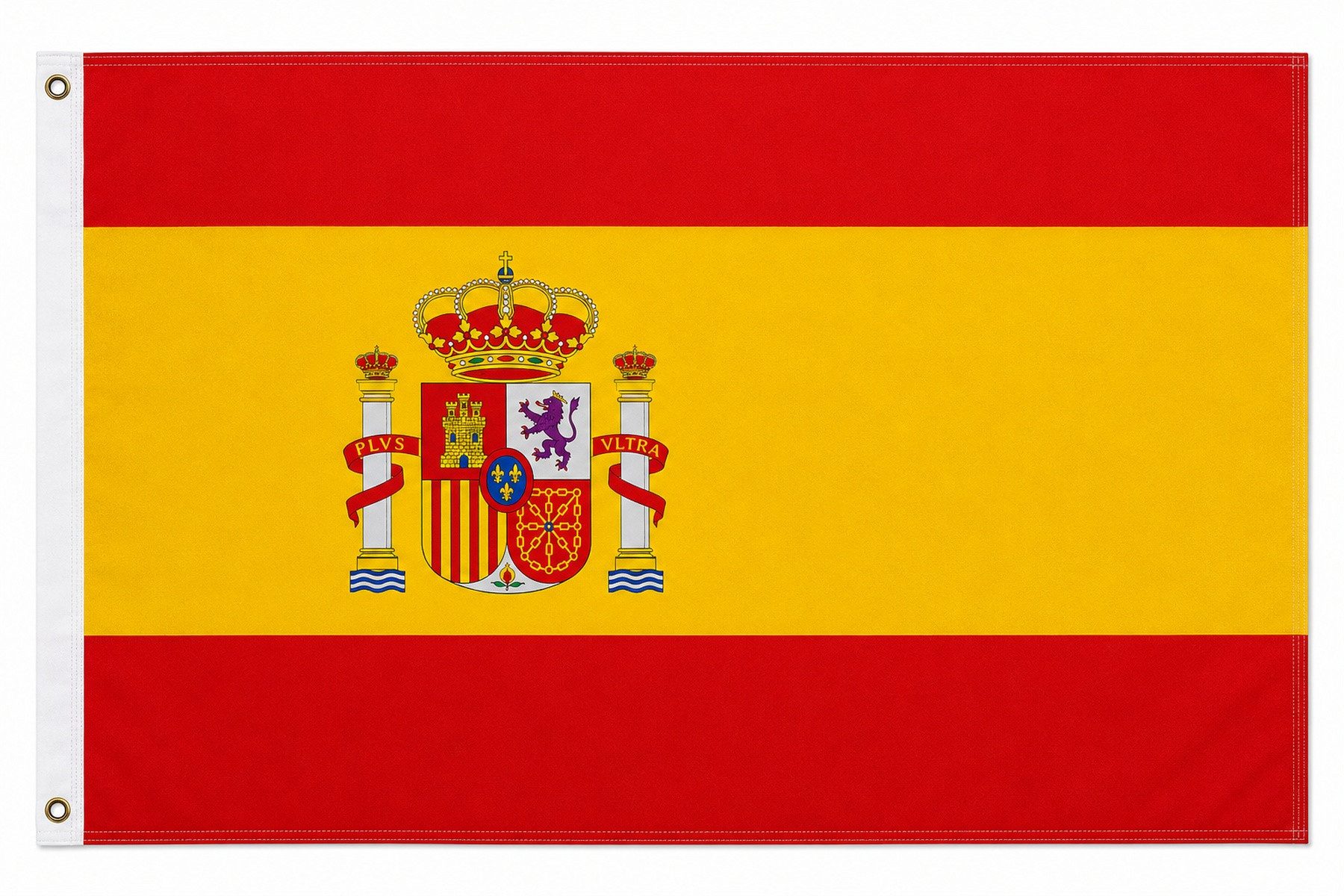 trends4cents Flagge XXL Flagge Fahne mit 3 Messingösen in 250 x 150 cm (Spanien), für Fahnenmaste