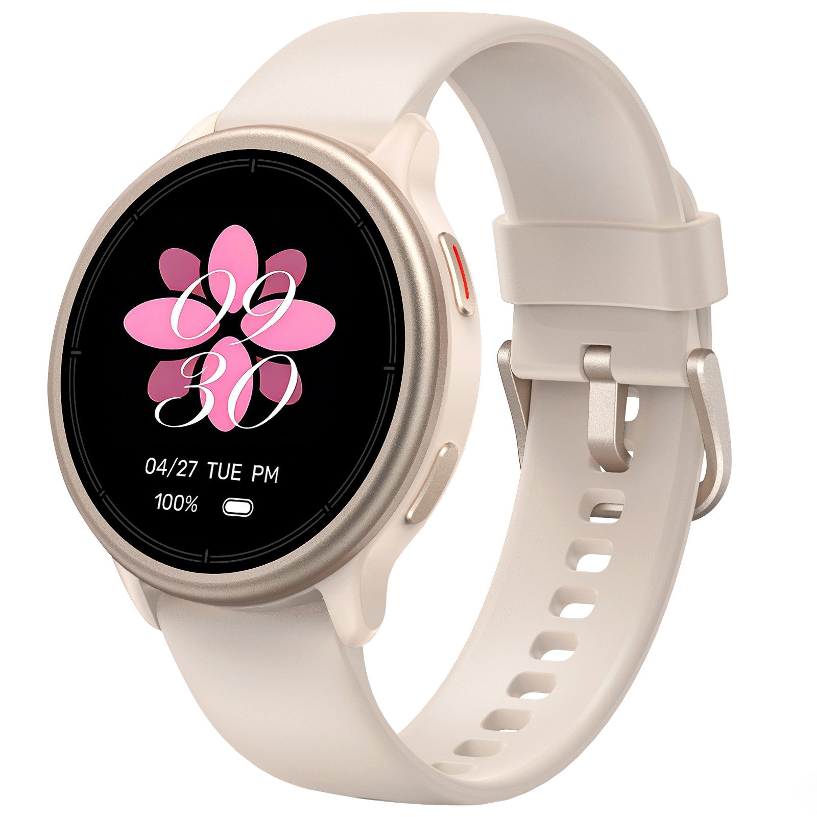 Sytifro DR09 Smartwatch Damen, 1,27″ AMOLED HD Display, 34g ultraleicht Smartwatch (1,27 Zoll cm) Fitness Tracker Uhr mit Bluetooth Anrufe, 100+ Sportmodi Sportuhr, Fitnessuhr mit Puls, SpO₂, Schlaf & Stress, 5–10 Tage Akku, 2 Jahre Garantie, verfügbar für Android & iOS