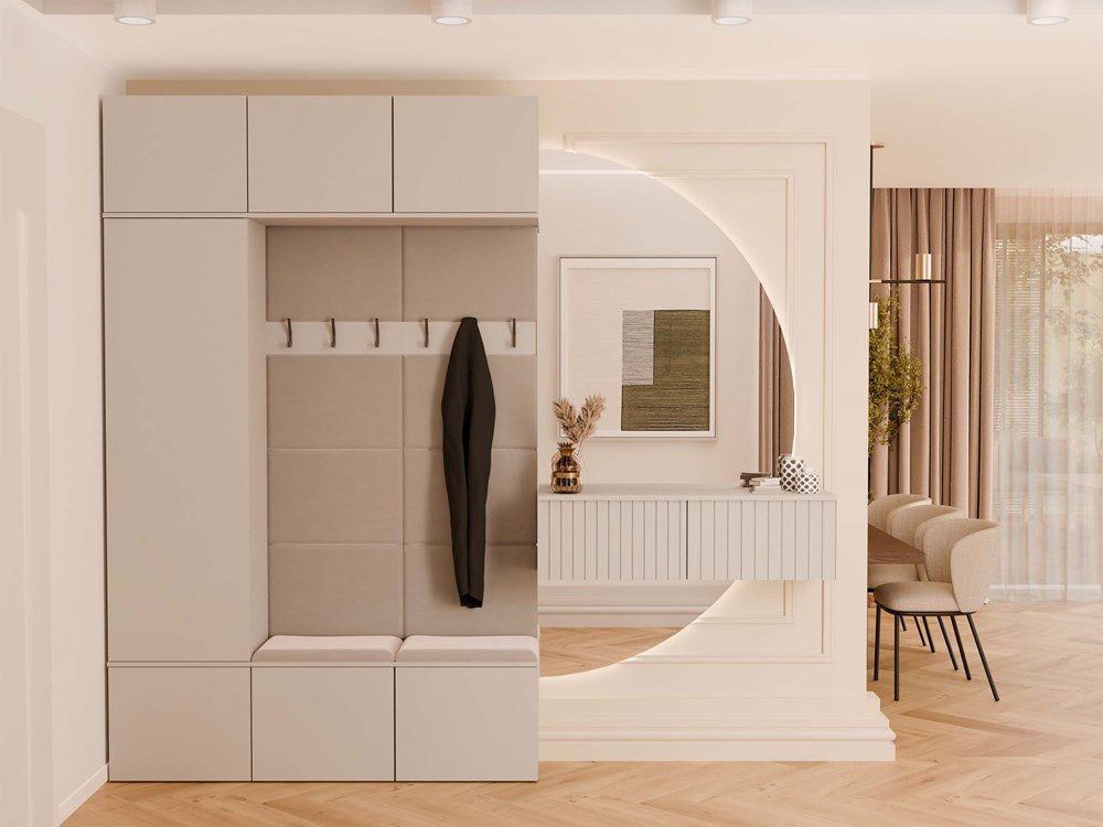 Raumhirsch Furniture Schuhschrank Garderobenschrank für Flur und Eingangsbereich (Kleiderschrank sowie Schuhschrank im SET) verschiedene Farben