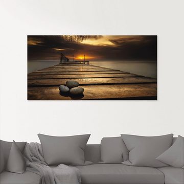 Artland Glasbild Sonnenaufgang am Schwarzen Meer, Sonnenaufgang & -untergang (1 St), in verschiedenen Größen