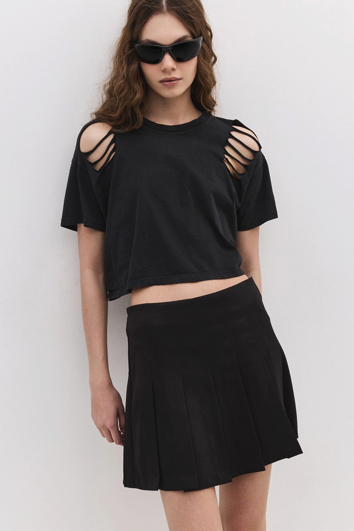 T-Shirt Kurzärmeliges Crop-T-Shirt