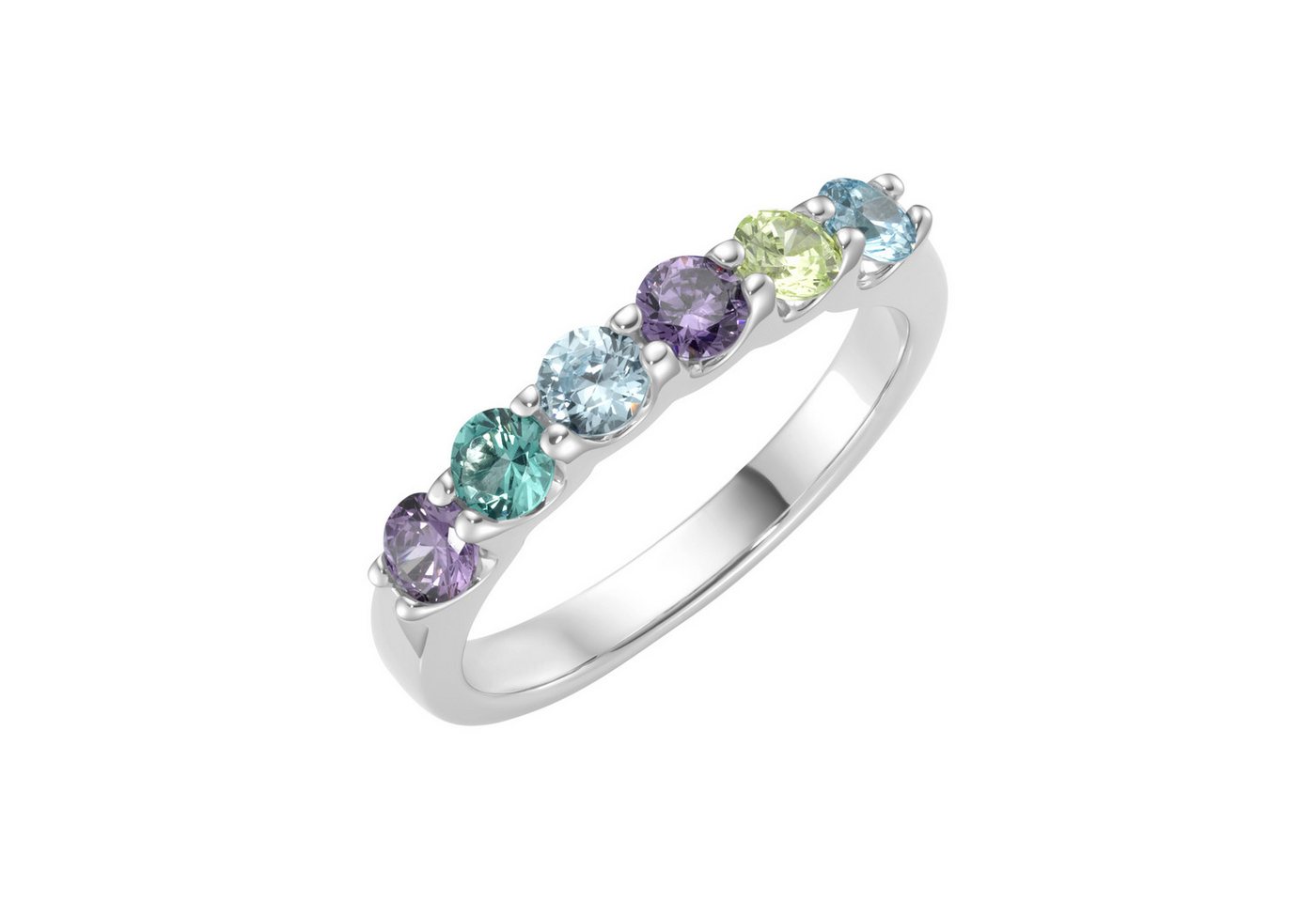 GIORGIO MARTELLO MILANO Silberring mit Zirkonia und Kristallsteinen, Silber 925