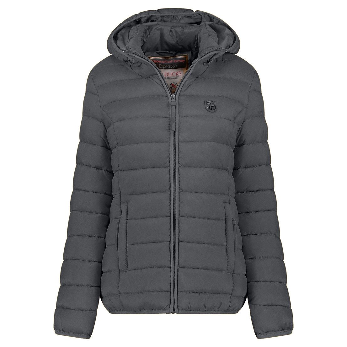 Geographical Norway Steppjacke Hochwertige Outdoorjacke Übergangsjacke Leicht Steppjacke (1-St) Steppjacke mit Kapuze