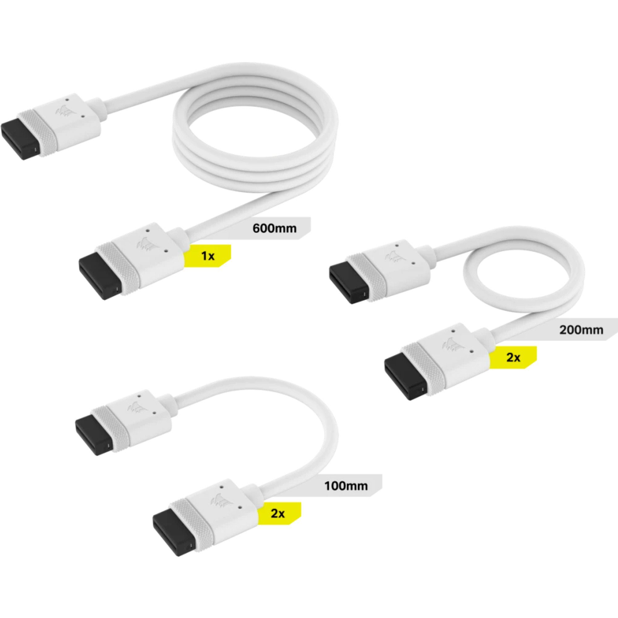 Corsair iCUE LINK Kabel-Kit, 600 / 200 / 100mm, gerade Stromkabel