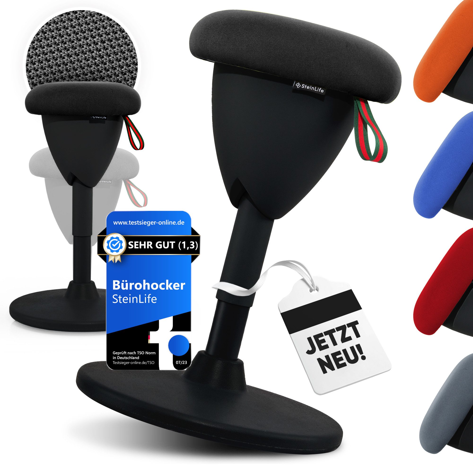 Steinlife Arbeitshocker Ergonomisch [TESTSIEGER] Bürohocker Höhenverstellba günstig online kaufen