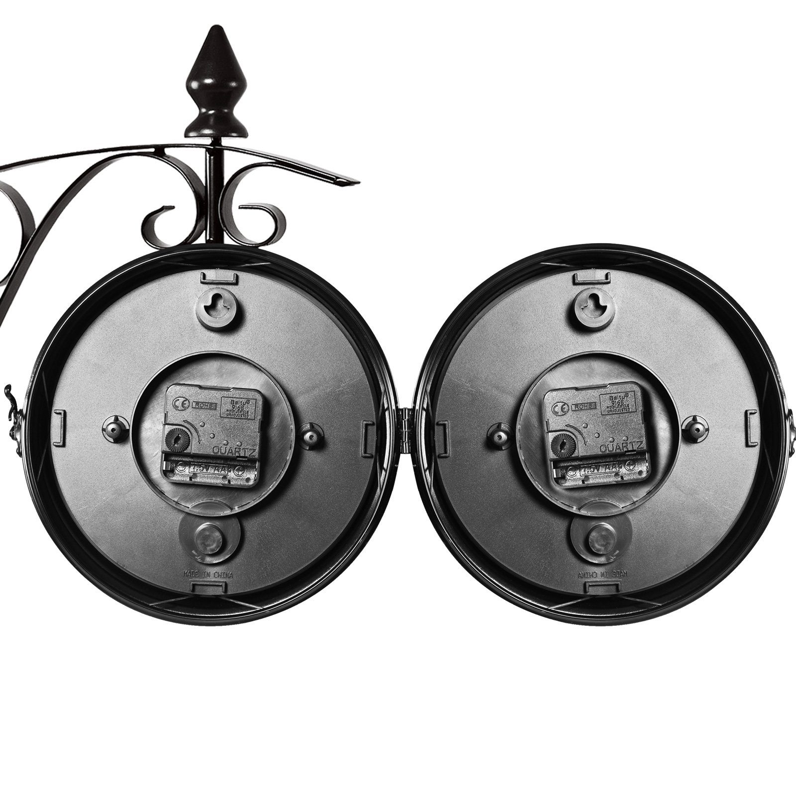 Deuba Wanduhr Vintage (Vintage Quarzuhrwerke Mit Beidseitigem Ziffernblatt Doppelseitige) – Bild 4 von 5