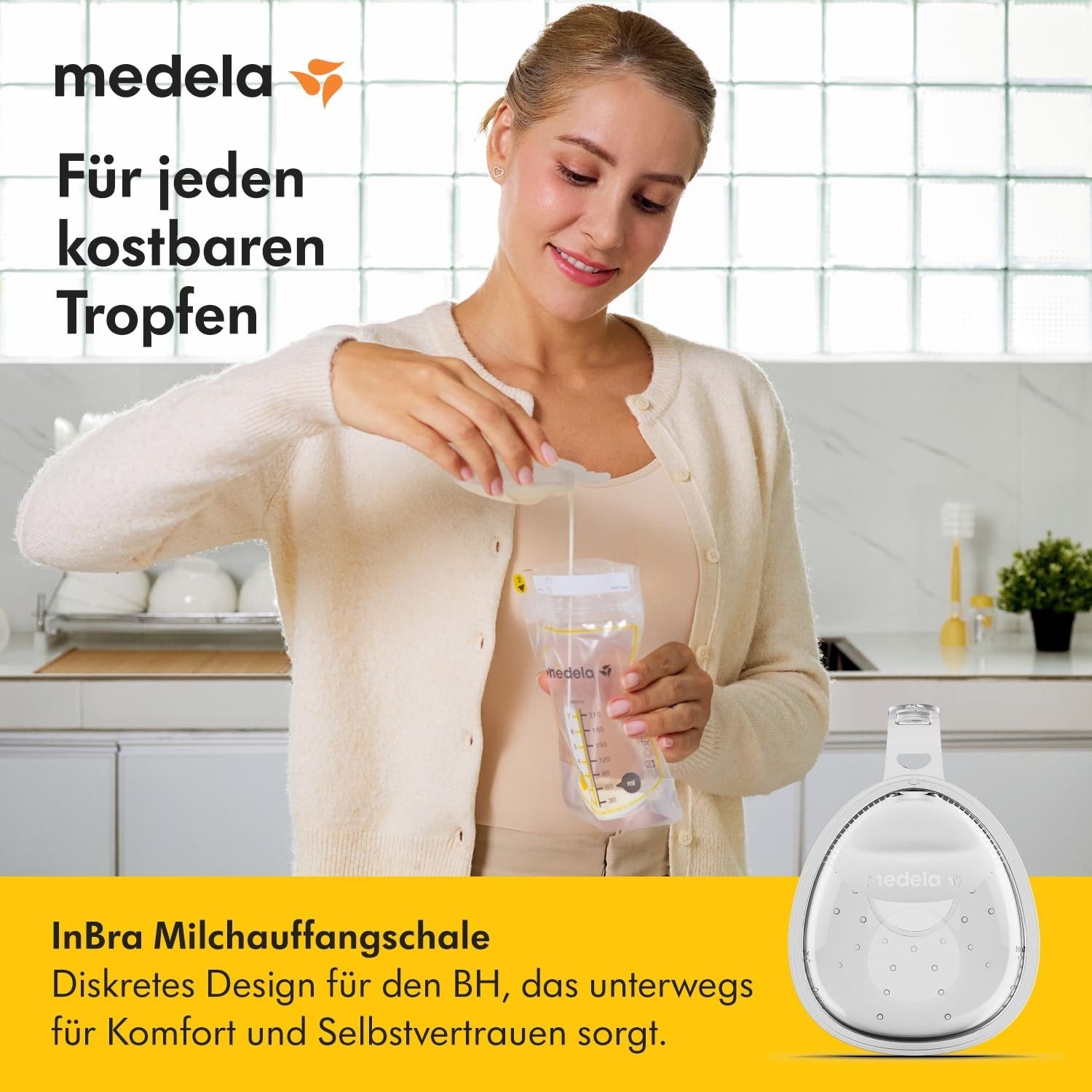 MEDELA Milchpumpe Zubehör-Set Milchauffangschalen Muttermilchsammler auslaufsicher BPA-frei 30ml