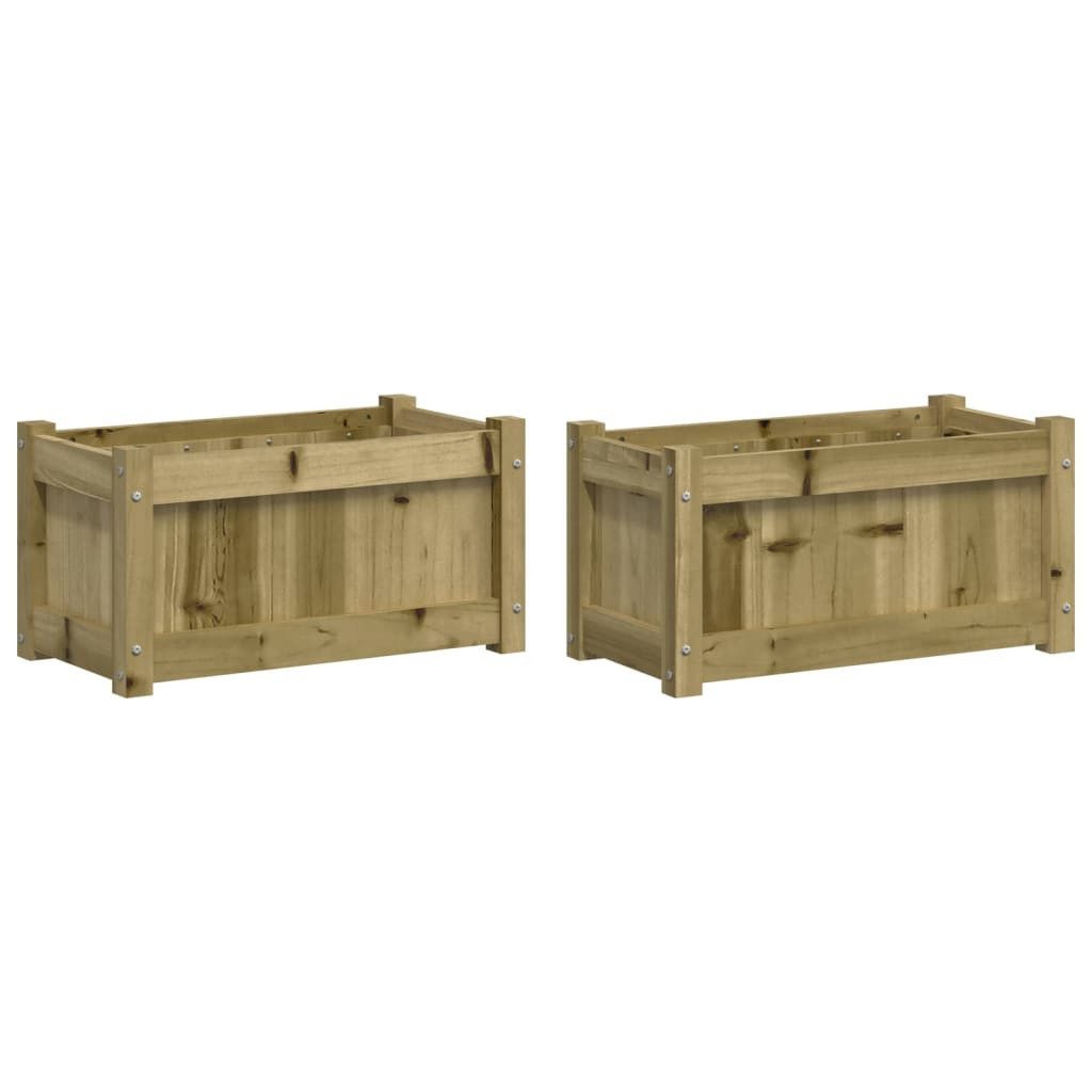 vidaXL Blumentopf Pflanzkübel 2 Stk. Kiefernholz günstig online kaufen