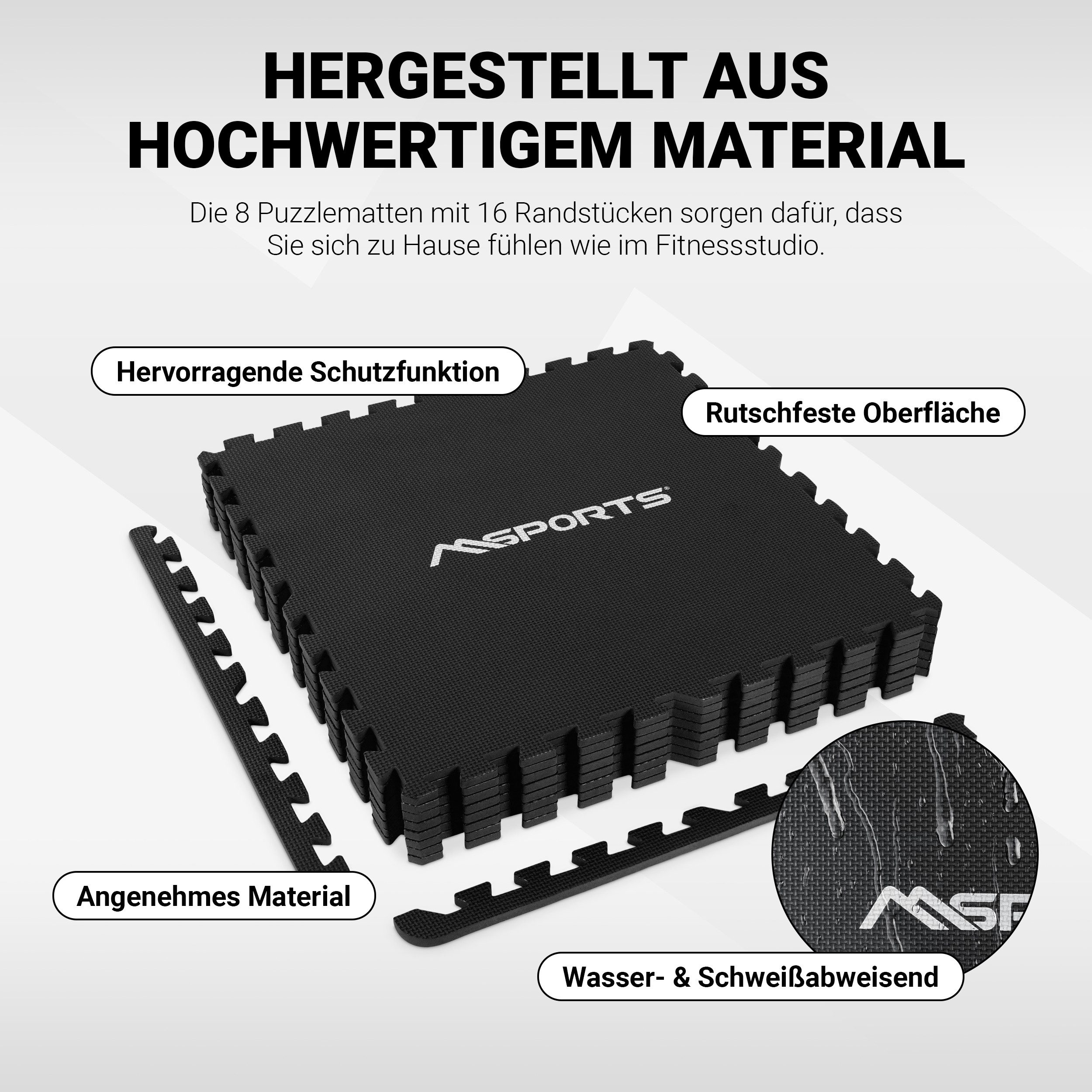 MSports® Bodenmatte Bodenschutzmatten Set - 8 Schutzmatten in verschiedenen Farben (8 Schutzmatten) – Bild 3 von 5