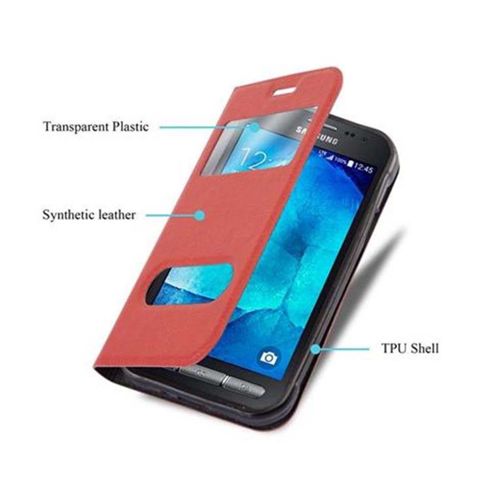 Cadorabo Handyhülle für Samsung Galaxy XCover 3 Hülle Samsung Galaxy XCover 3, Klappbare Handy Schutzhülle - Hülle - mit Standfunktion und Kartenfach