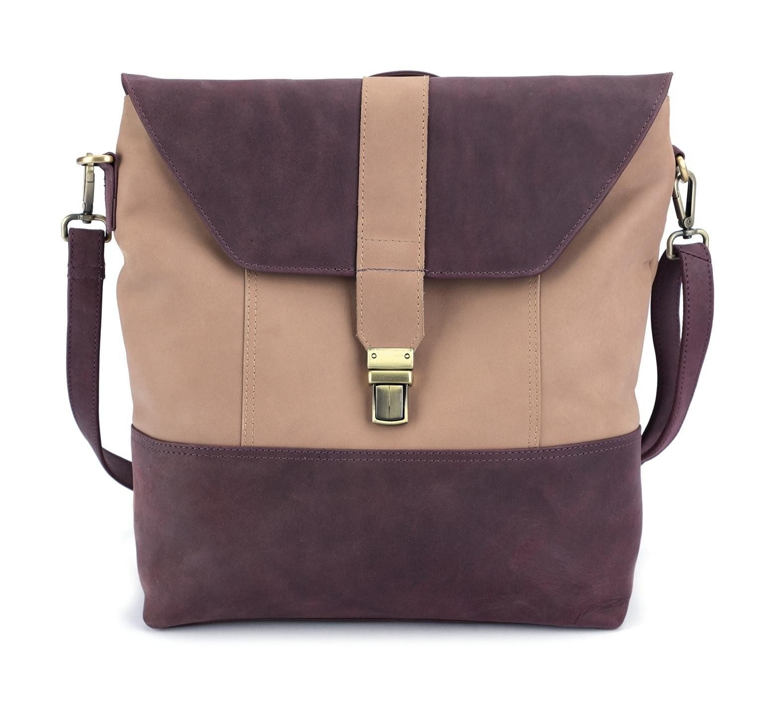 El Puente Schultertasche Schultertasche "Two Tone", Handmade, Handmade