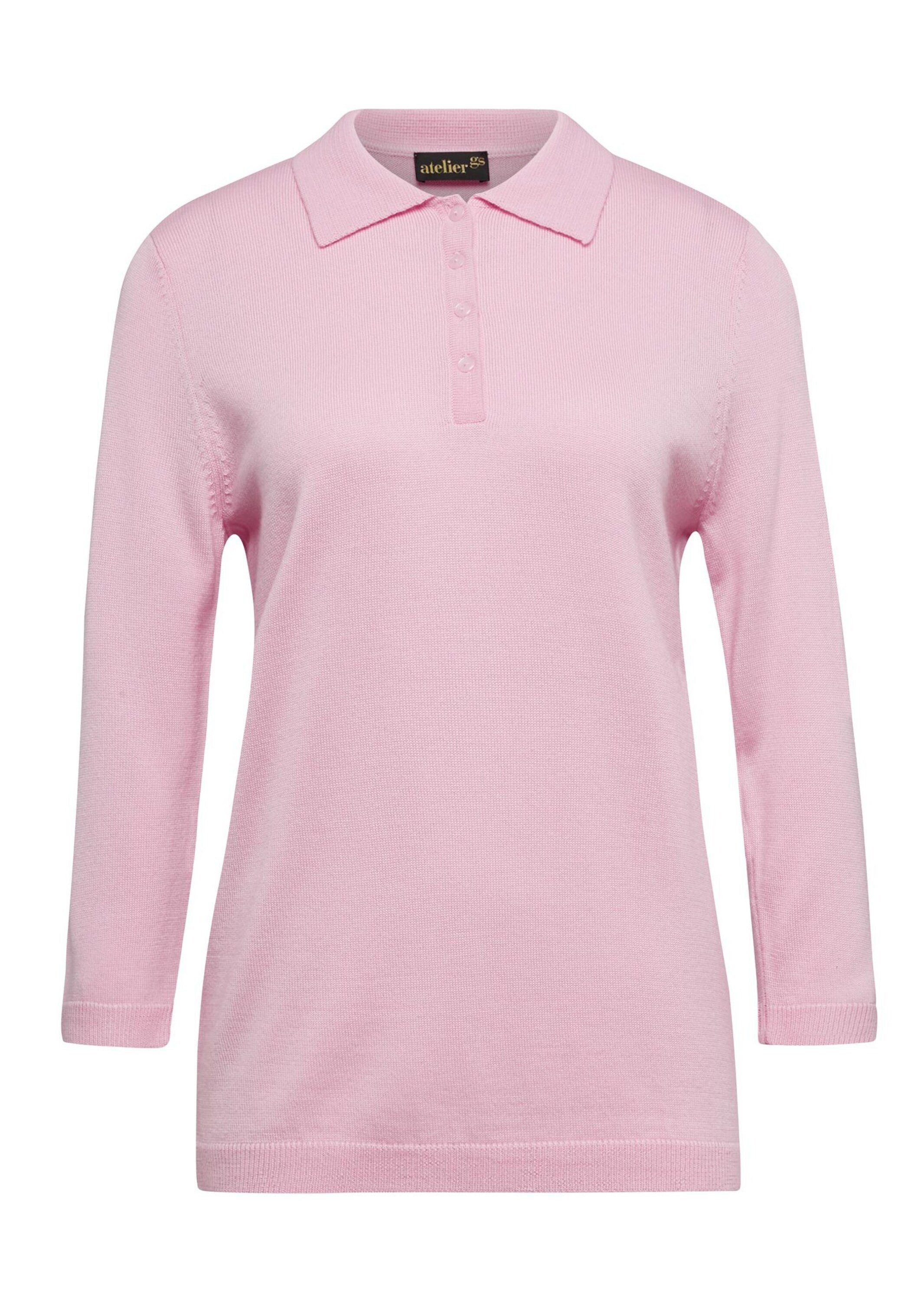 GOLDNER Pullover in Qualität hochwertiger rosa Strickpullover