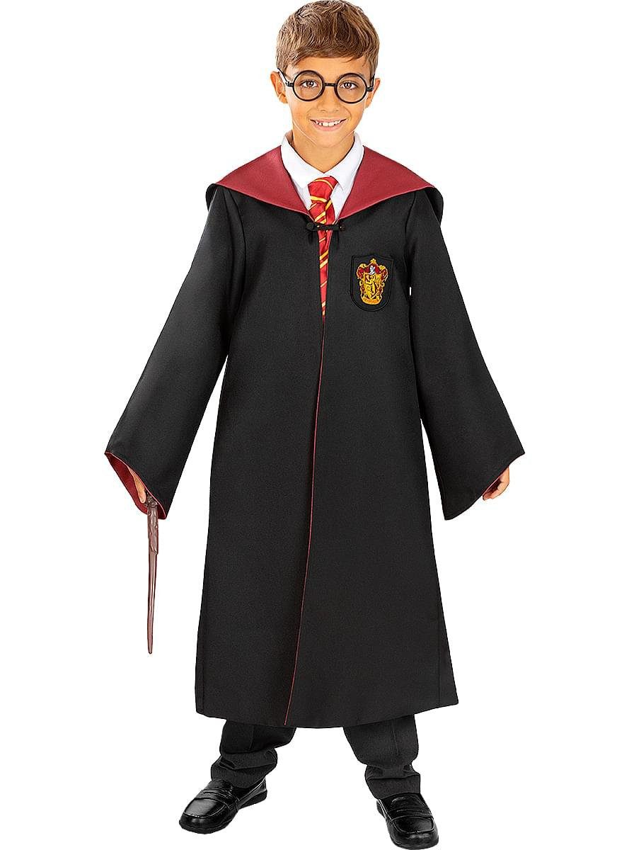 Funidelia Zauberer-Kostüm Harry Potter – Gryffindor Umhang Deluxe für Kinder, Hochwertiges Cape für Zauberschüler des Hauses Gryffindor