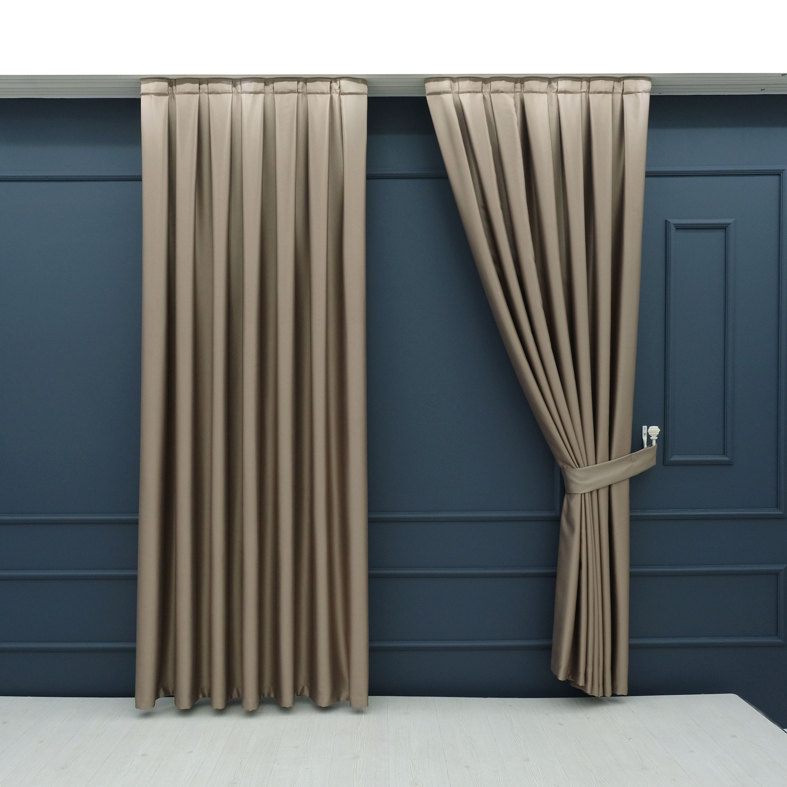 Gardinen by Justyna Vorhang 2er Seiten Schal Set Blackout (4 St), Kräuselband, verdunkelnd, Polyester, Blackout, Verdunkelung, blickdicht, wärmeisolierend, pflegeleicht
