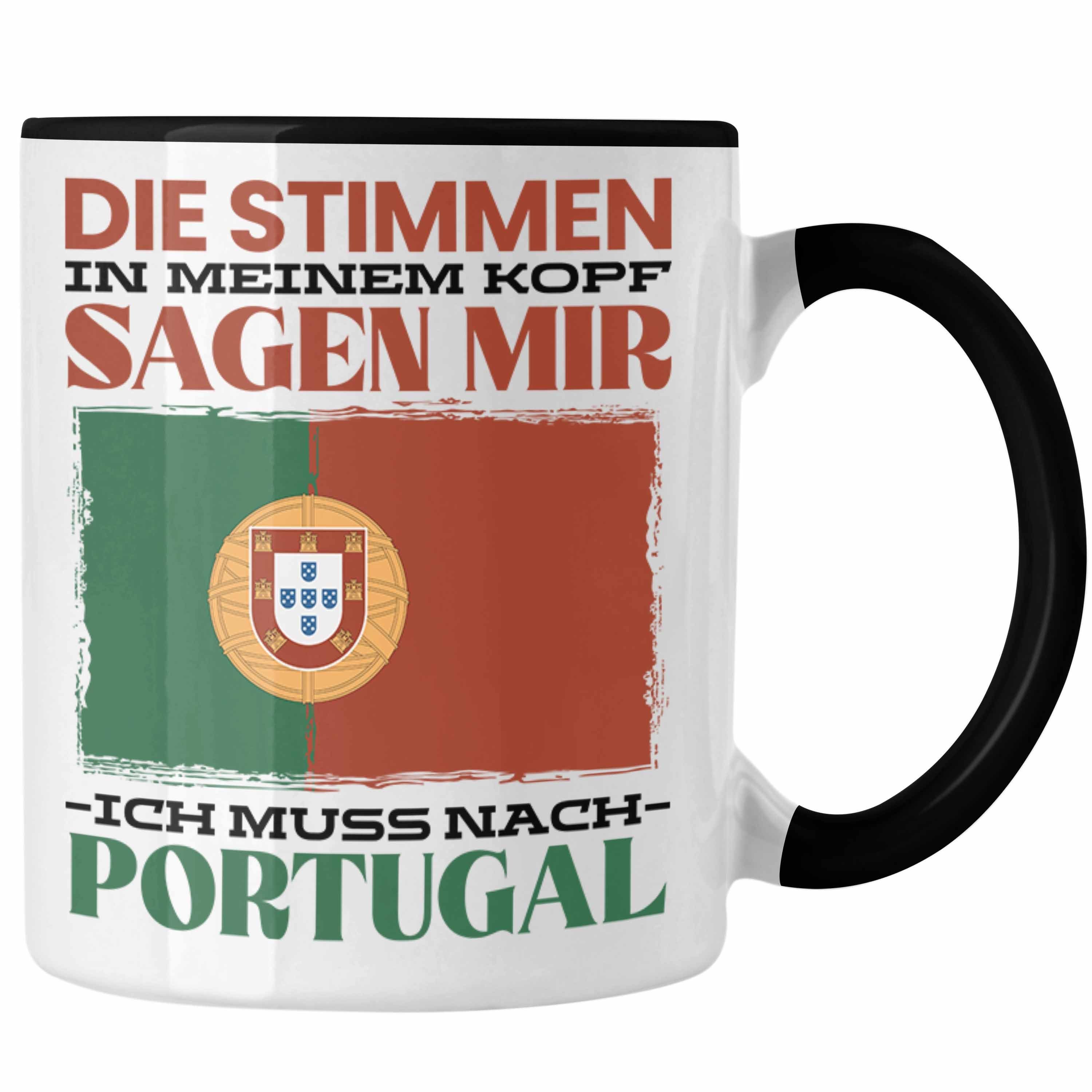 - Portugiesen Land Tasse Trendation Urlaub Geschenk Portugal Trendation für Schwarz Tasse