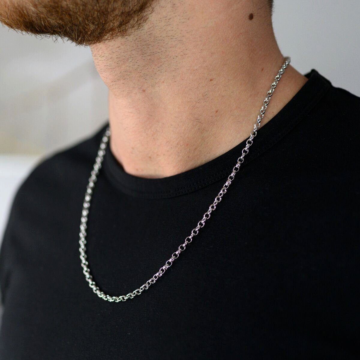 Materia Gliederkette Ovale Erbskette 4mm K67, aus 925 Sterling Silber günstig online kaufen