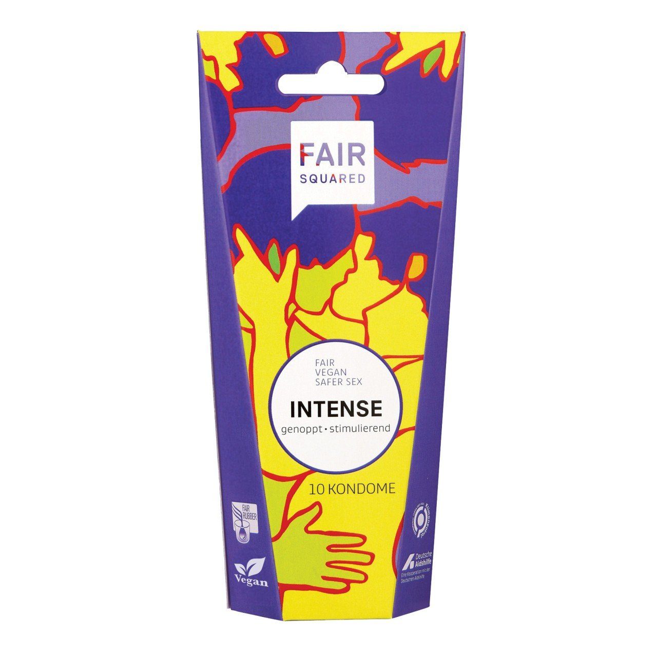 Fair Squared Einhand-Kondome FAIR SQUARED Intense 10 St.