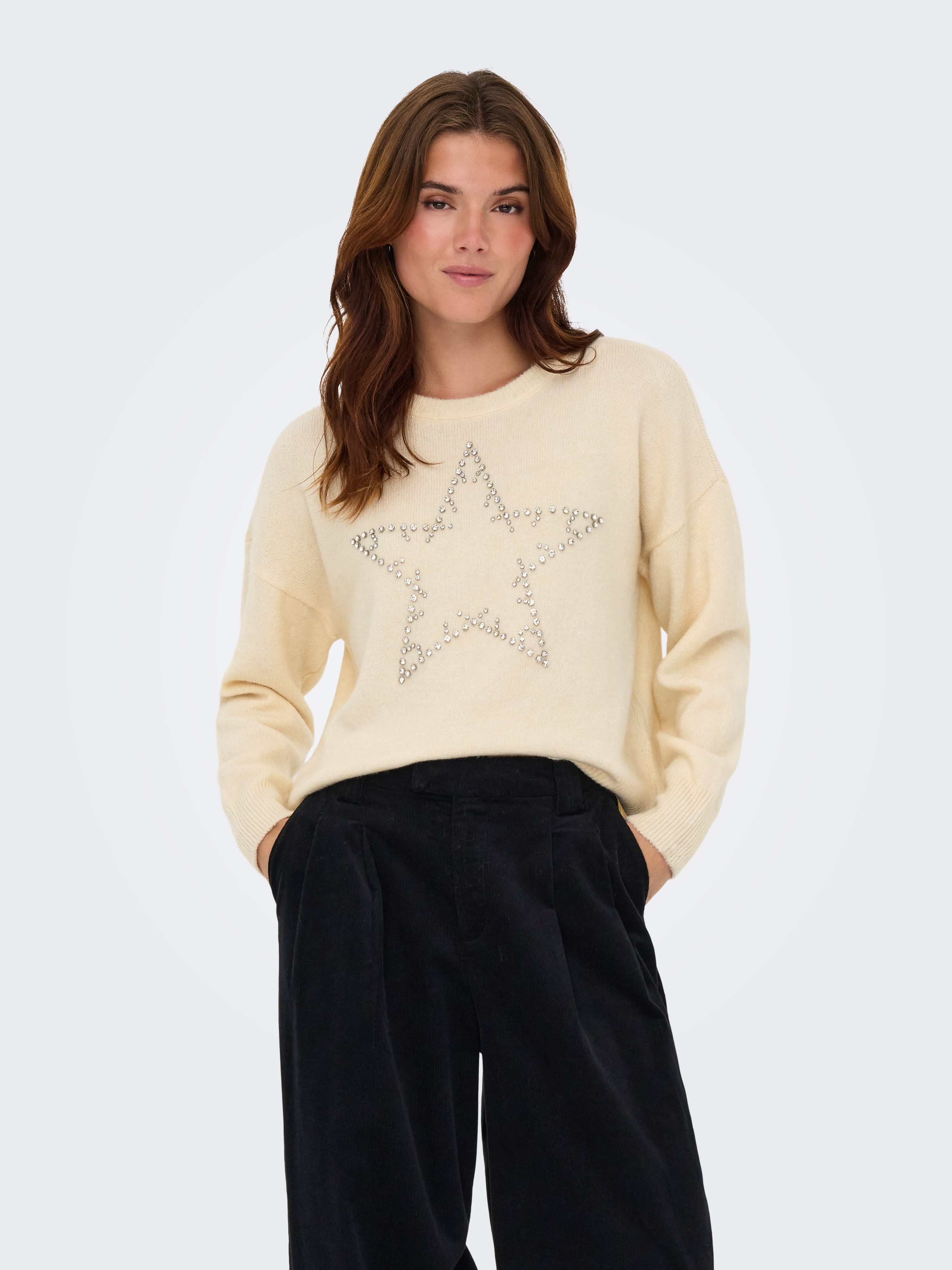ONLY Strickpullover ONLRENATA LS O-NECK BLING günstig online kaufen
