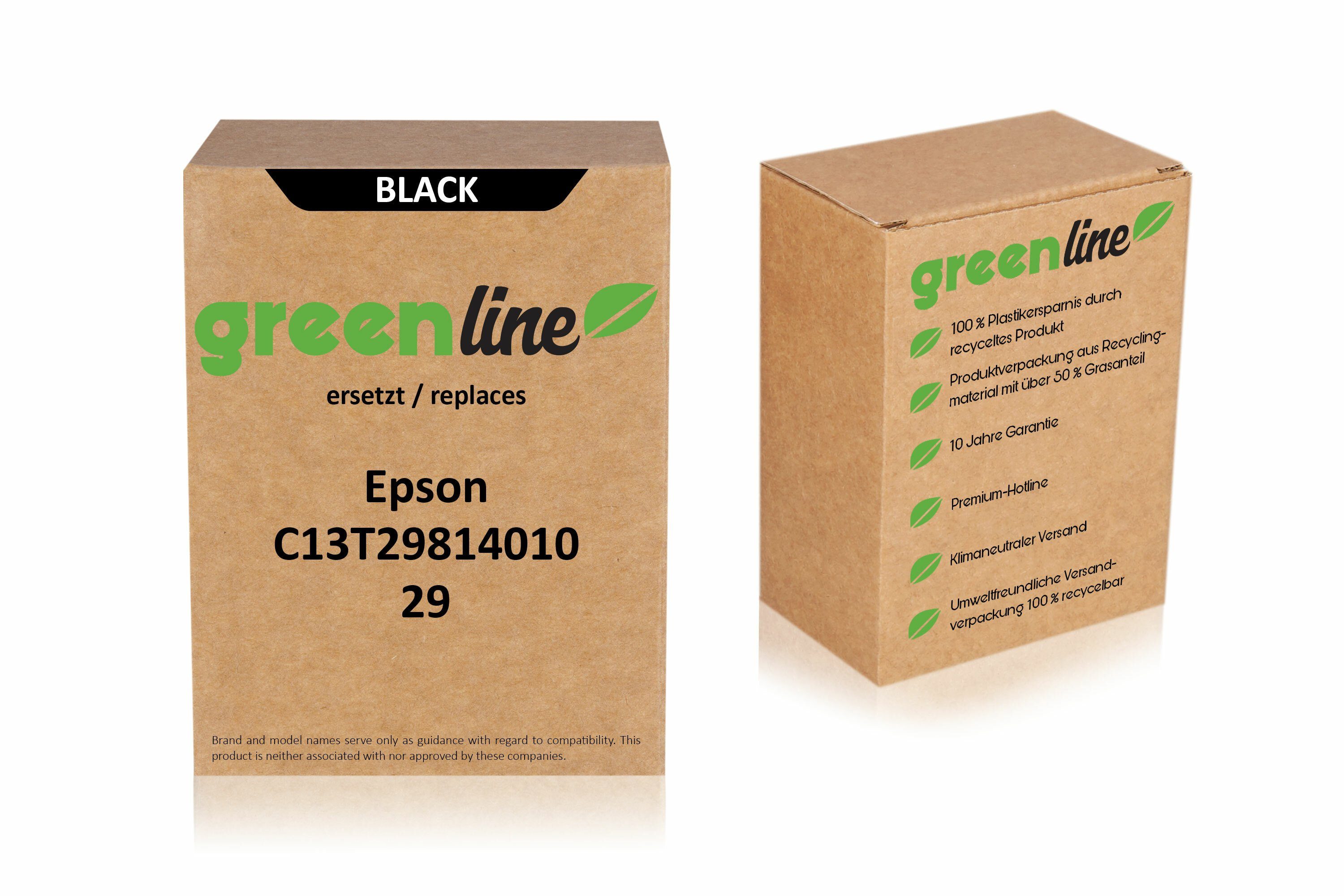 Tintenpatrone / Inkadoo ersetzt T 29814010 Epson 29 C greenline XL 13