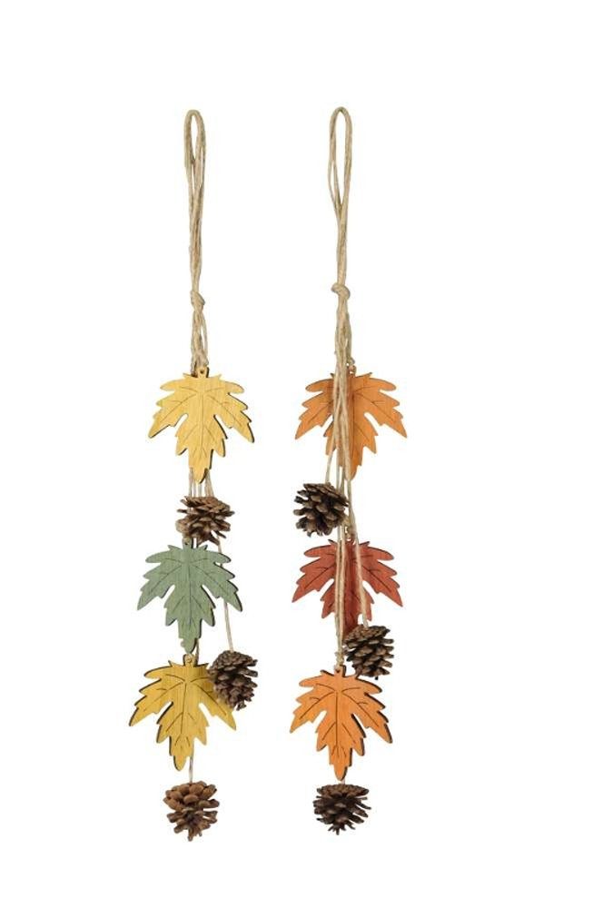 LB H&F Lilienburg Hängedekoration 2er SET Herbstdeko Herbst Dekoration Anhänger Fenster Blatt Blätter (Türschmuck Eingang herbstlich Holz Türschmuck Fensterhänger bunt Holzanhänger Blätter basteln 2023 Fensterdeko Dekohänger Girlande Wohnzimmer Haustüre, Hängedeko Hängedekoration Herbstblatt Herbsthänger Herbstanhänger), Fensterhänger Fensterschmuck Fensterdeko Türhänger