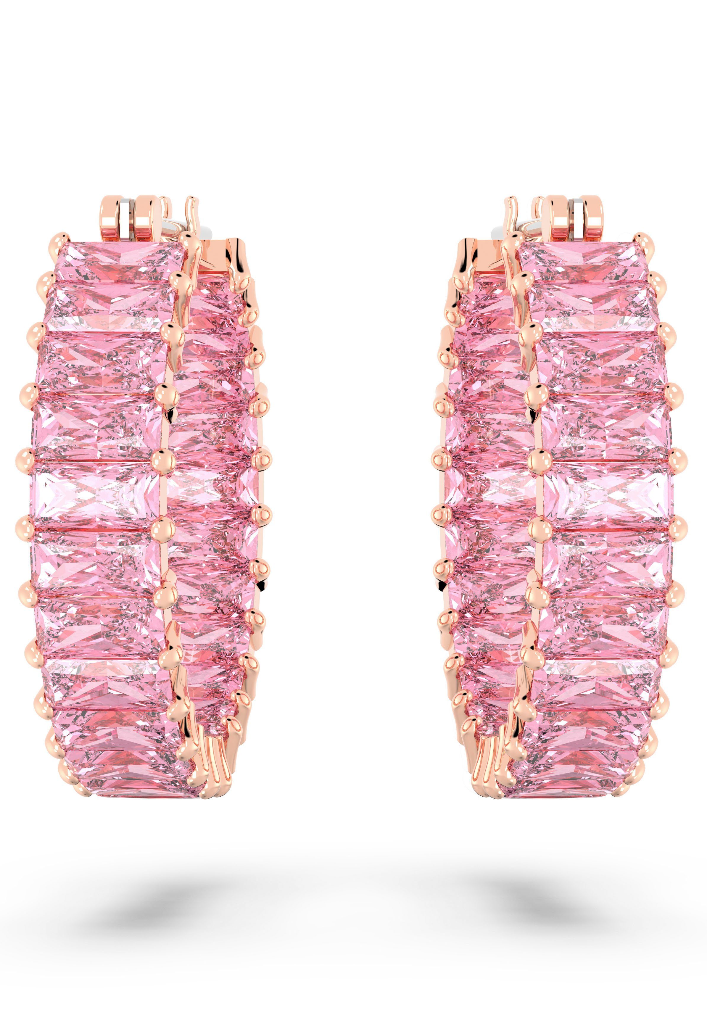 Swarovski Paar Creolen Matrix, mit Swarovski® Kristall