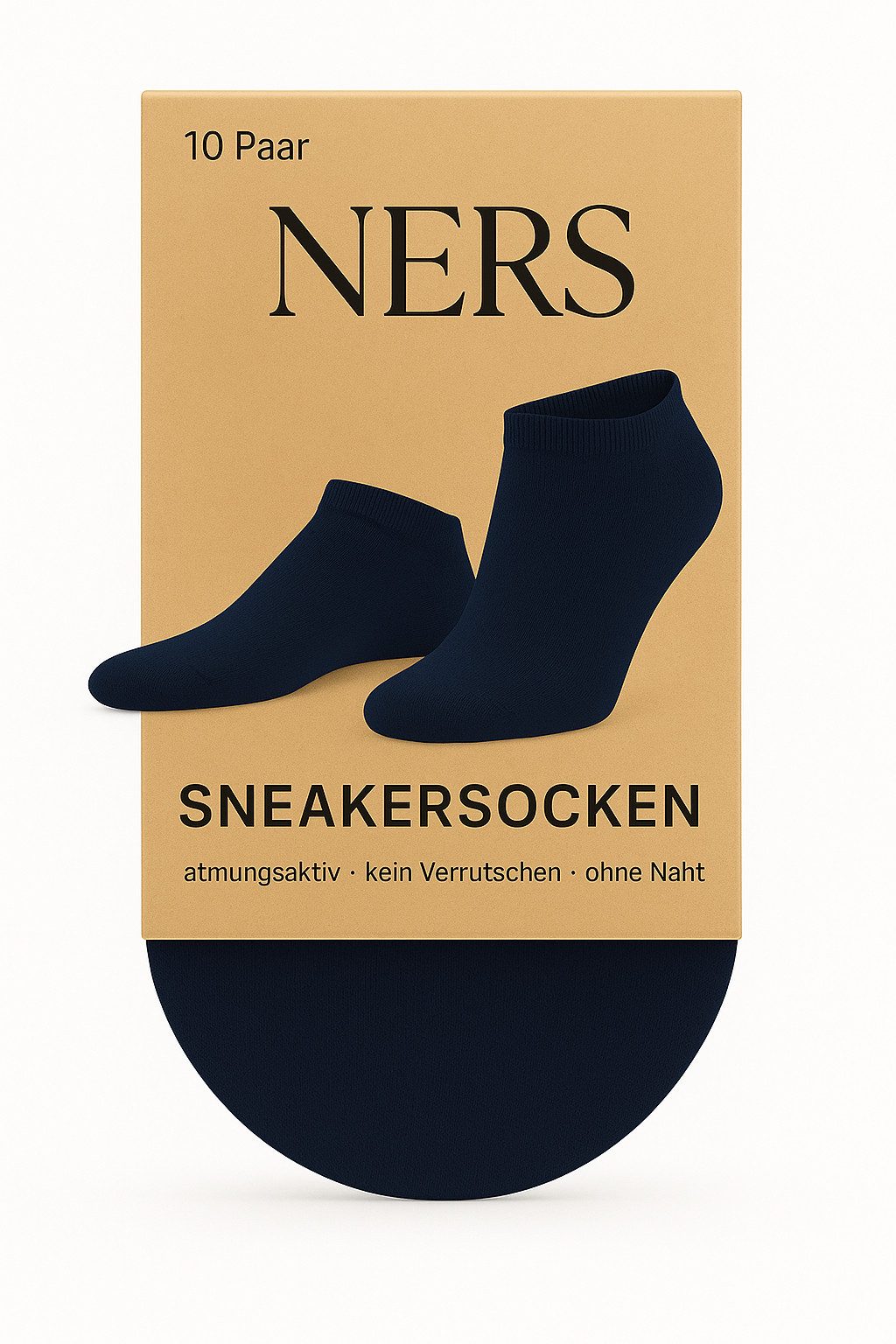 NERS Носки для кроссовок 10-20 Paar Sneaker Носки aus Baumwolle, für Damen & Herren, ohne Naht (10-Paar) Kein Verrutschen, mit Komfortbund, atmungsaktiv, für Alltag & Sport