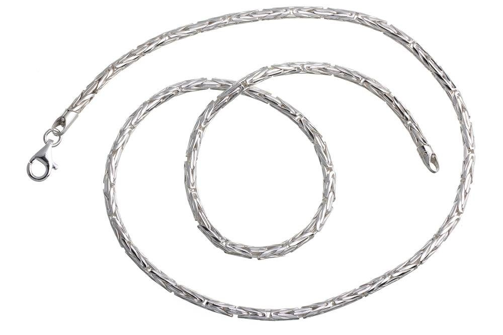 Silber, 925 Silberkettenstore wählbar Länge von 3mm Silberkette 38cm-100cm - rund Königskette,