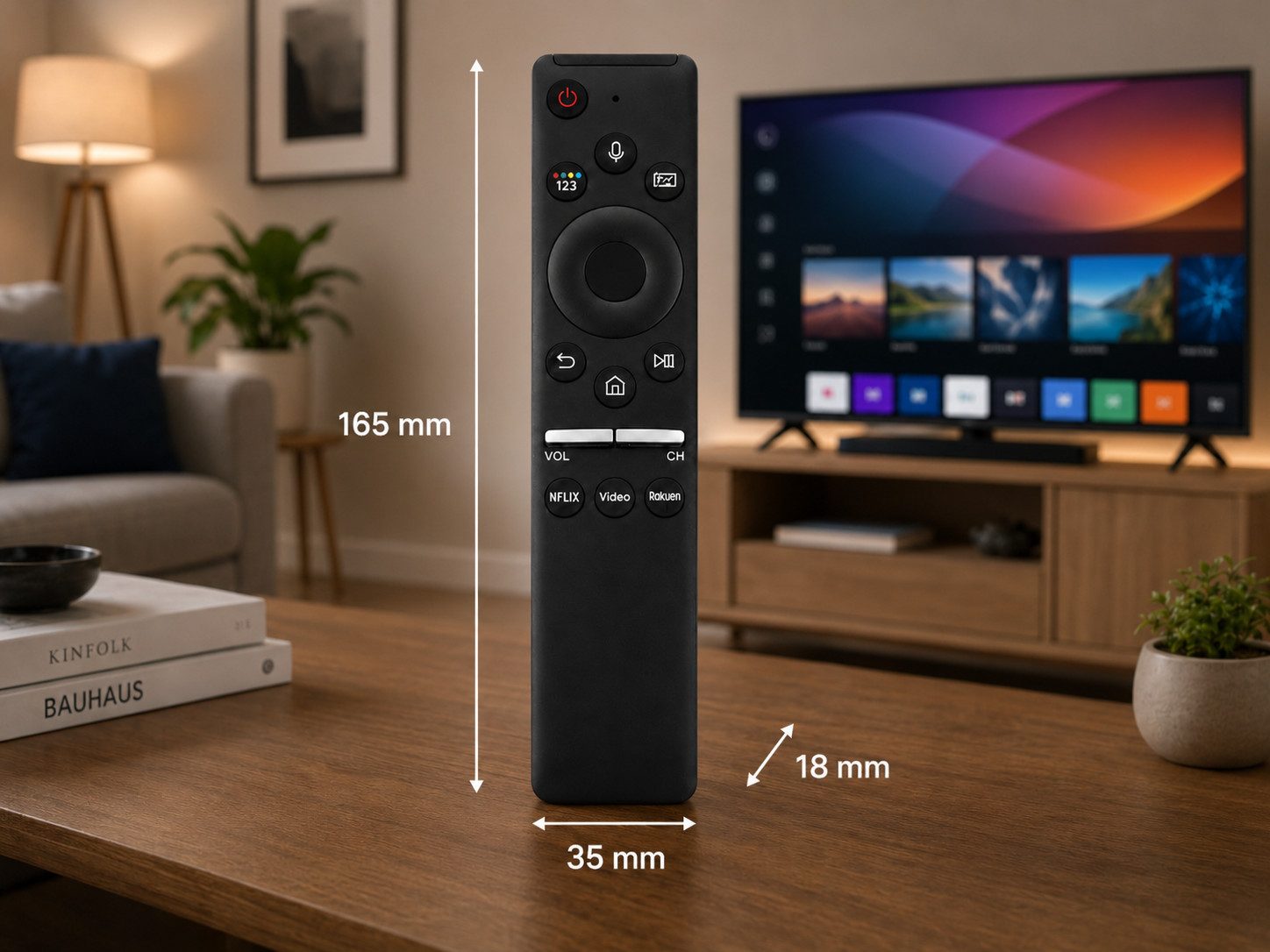 azurano Ersatz für SAMSUNG BN59-01330B Universal-Smart-TV-Fernbedienung (Sprachsteuerung, Streaming-Tasten)