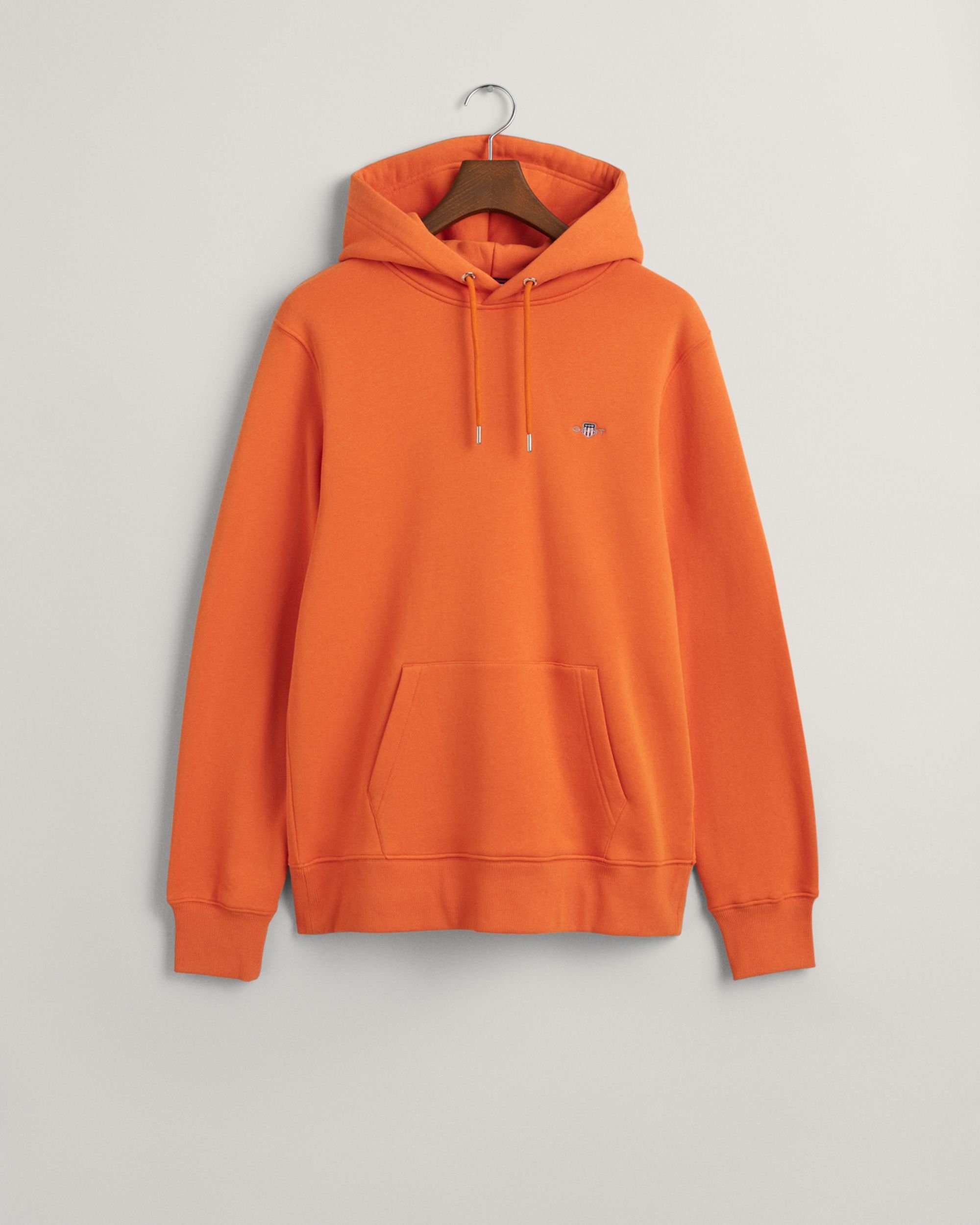 pumpkin orange Hoodie Shield Kapuzenpullover Gant