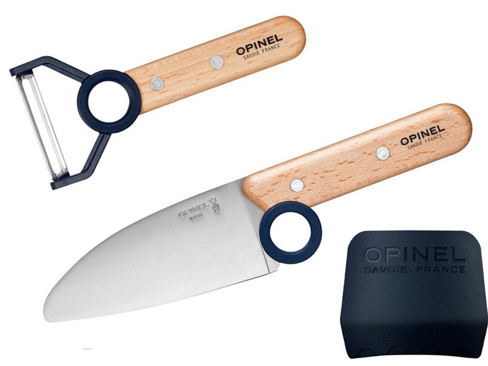 Messer-Set in den Farben rot, grün und dunkelblau erhältlich