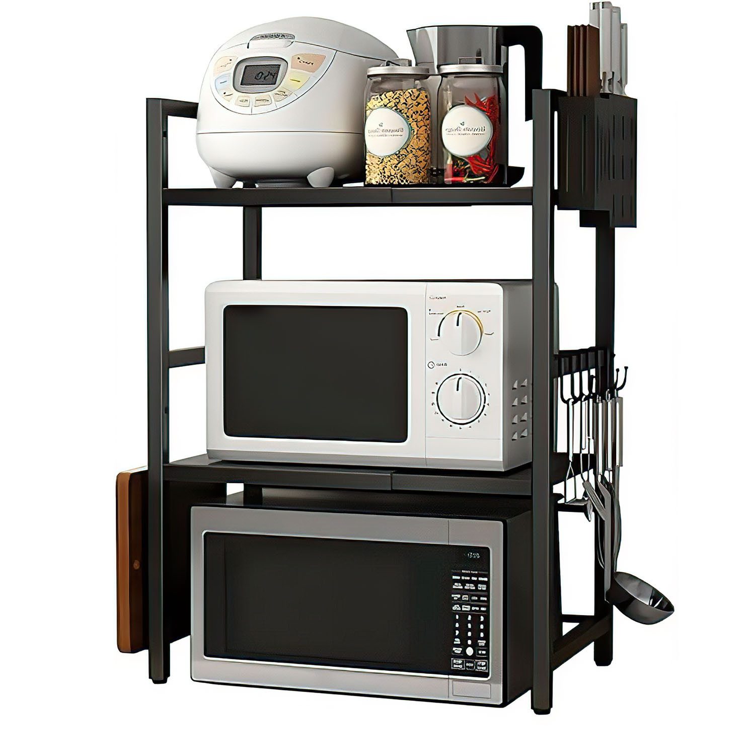 SURFOU Standregal Mikrowellen Regal 3-stufiges Mikrowellenständer Erweiterb günstig online kaufen