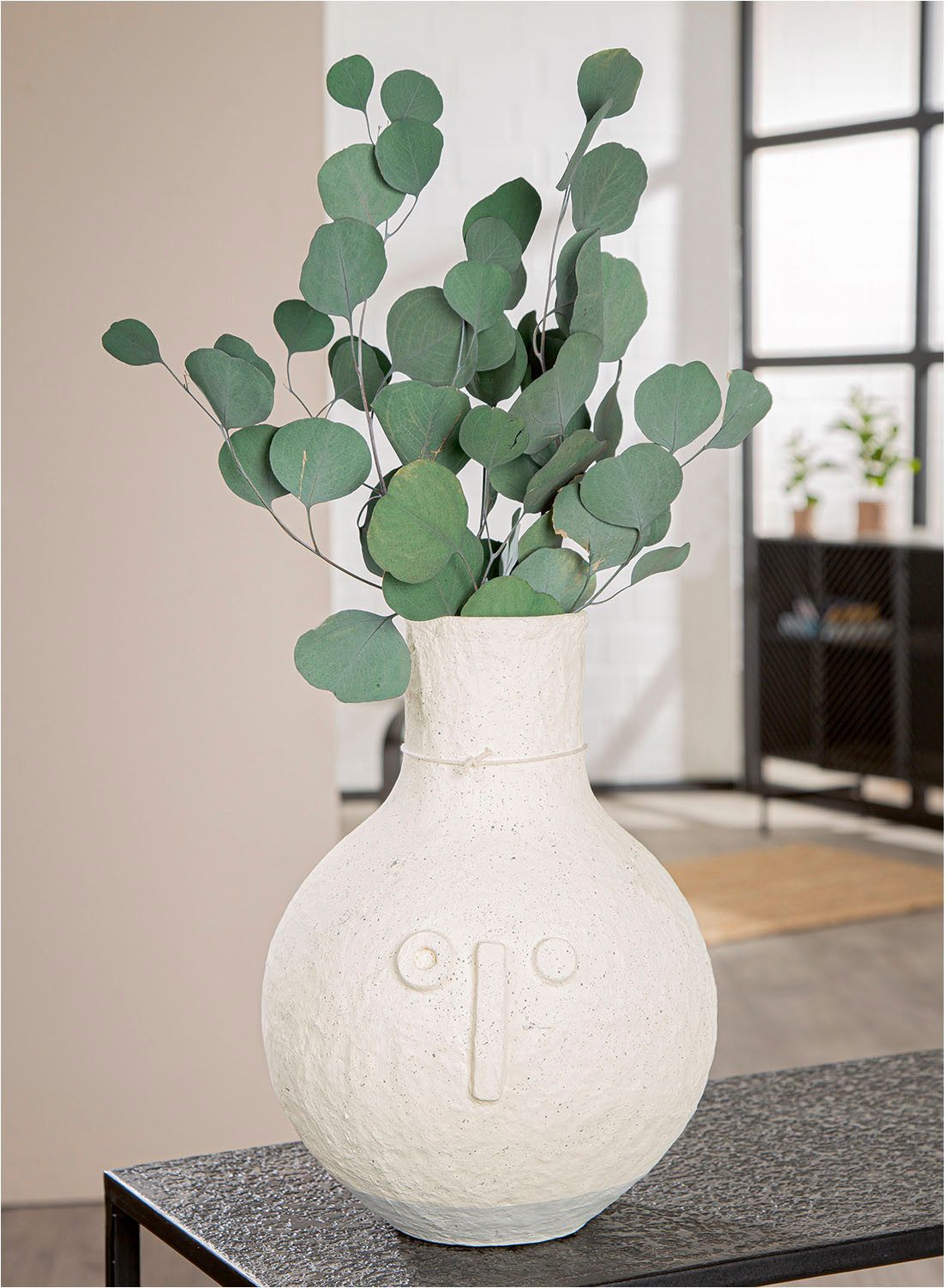 Casablanca by Gilde Tischvase Vase bauchig Belém creme H. 31 cm (1 St)