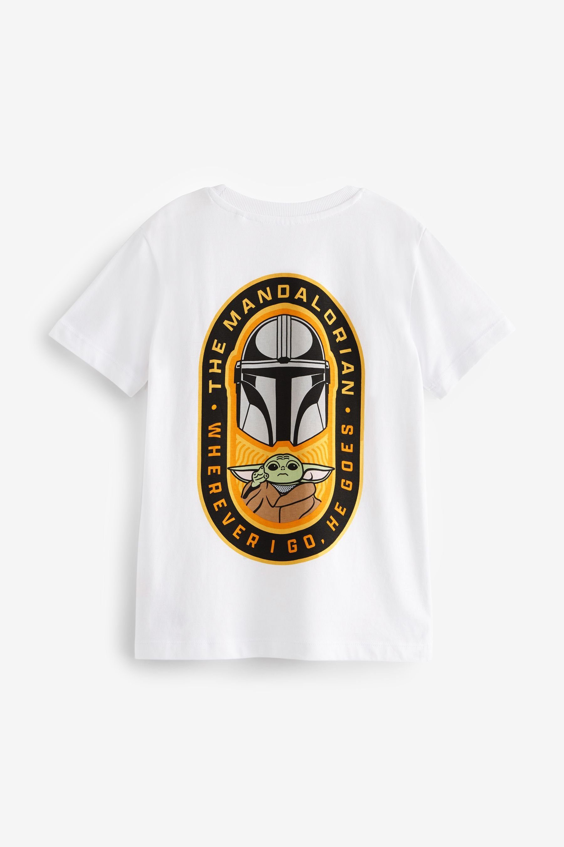 Kurzärmeliges (1-tlg) Wars Yoda T-Shirt Baby T-Shirt Next Back White Print Star