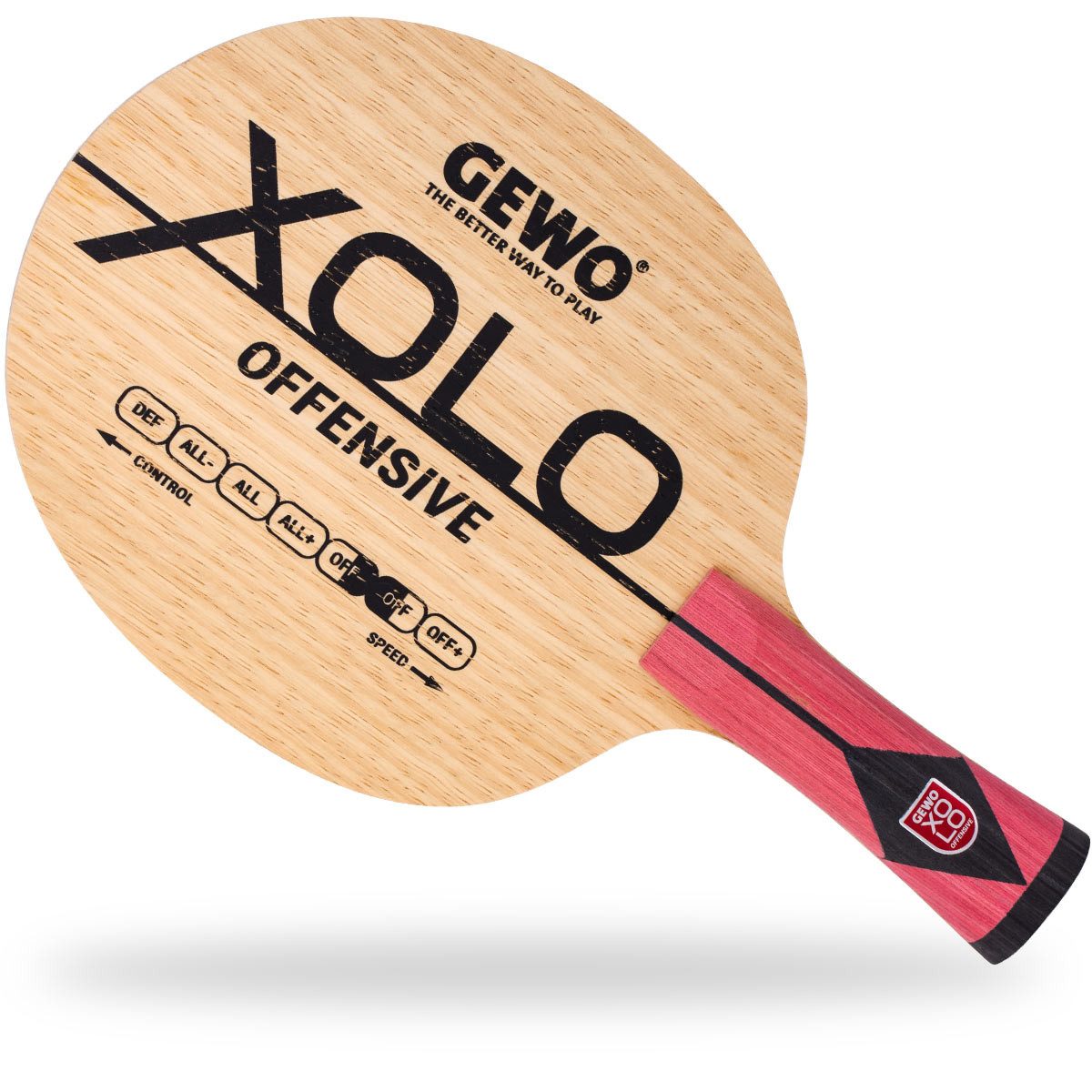 Tischtennisschläger Holz Xolo Offensive Tischtennisholz, konkav