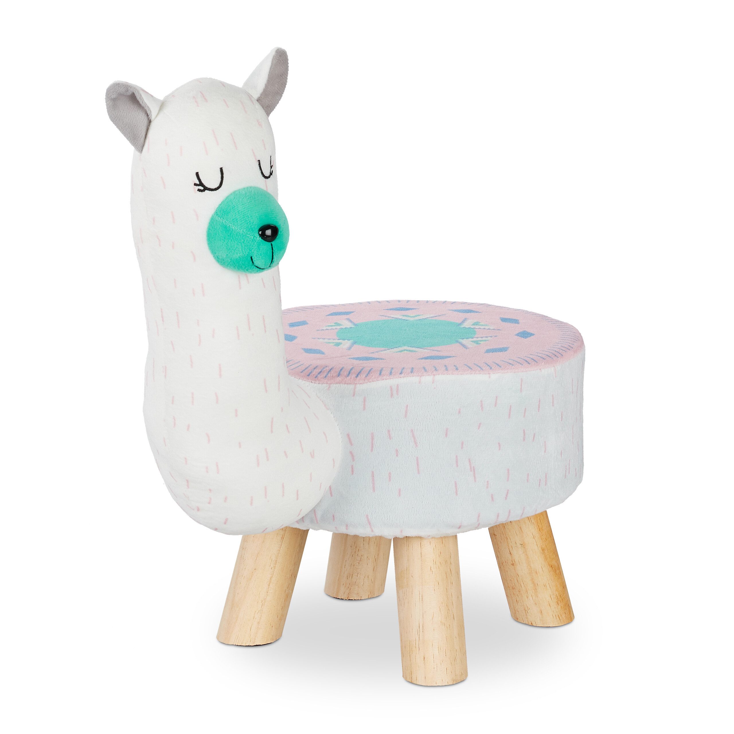 relaxdays Hocker Tierhocker für Kinder, Lama günstig online kaufen