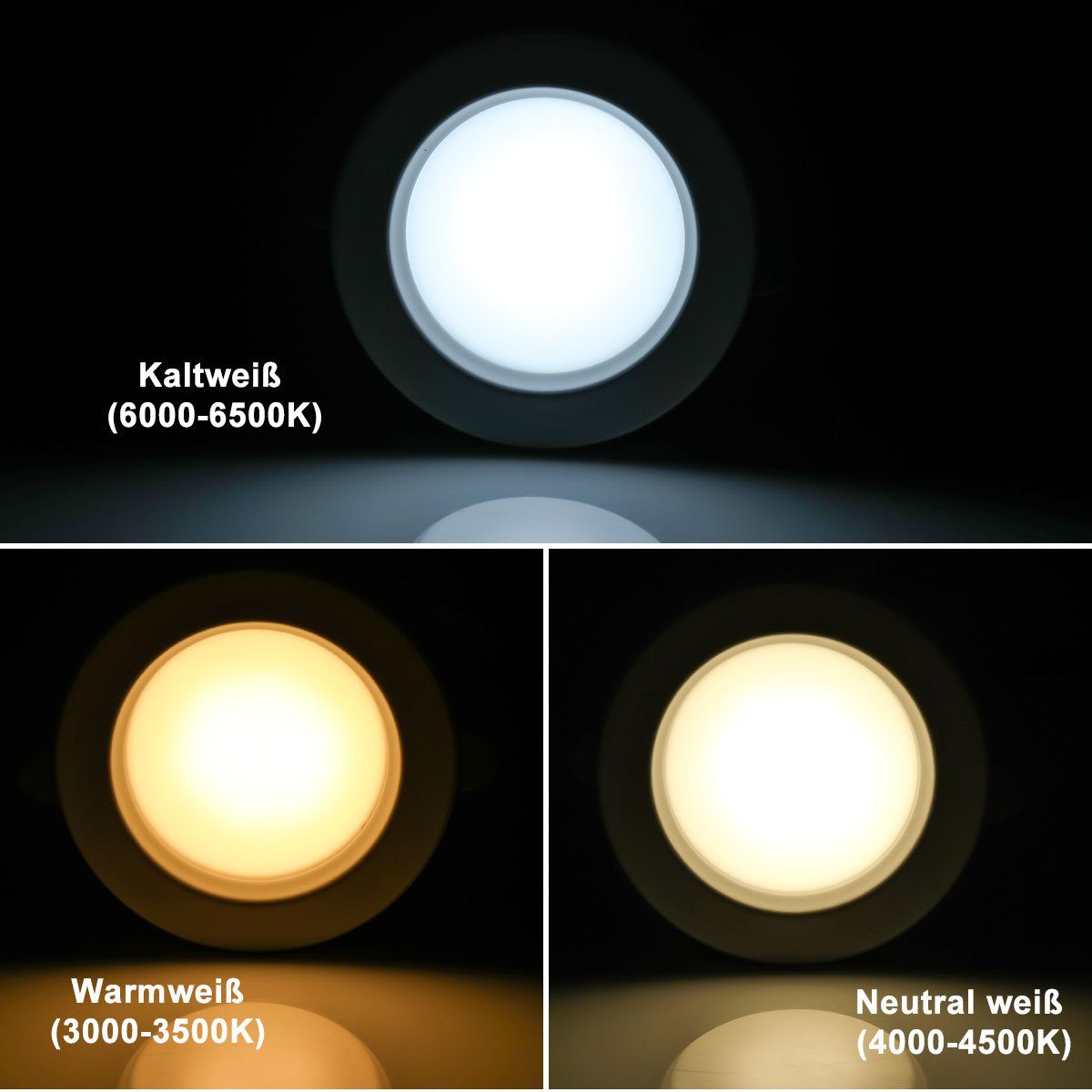 5W 10x Kaltweiß Dimmbar 400LM, 230V Ultra Einbauleuchte Einbauleuchten, Led 4000K Küche LED Einbauleuchten,10er Neutralweiß, Weiß flach Badzimmer IP65 für Spot 5W Büro iscooter LED