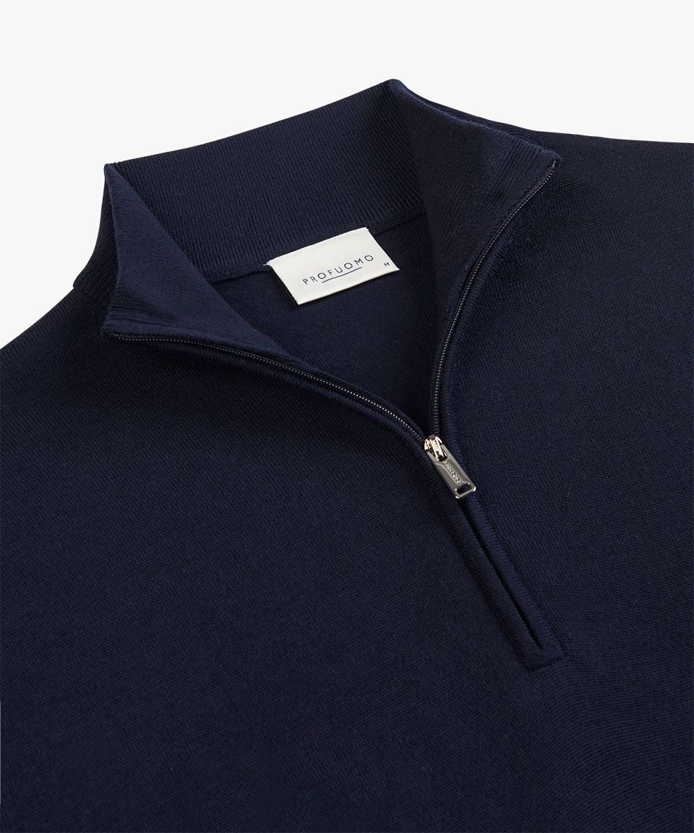 Profuomo Troyer PULLOVER HALF ZIP NAVY